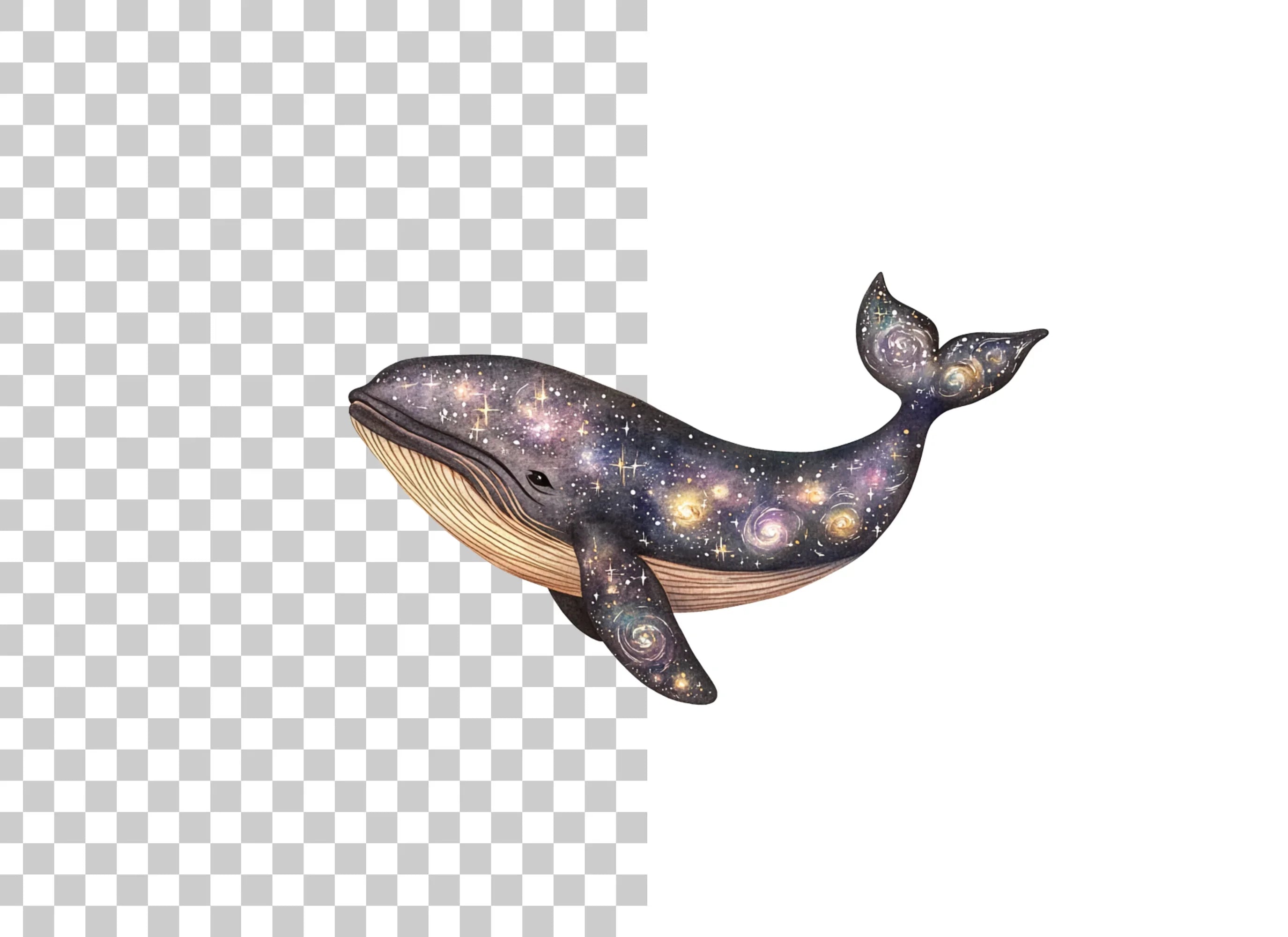 Celestial Whale Clipart Bundle