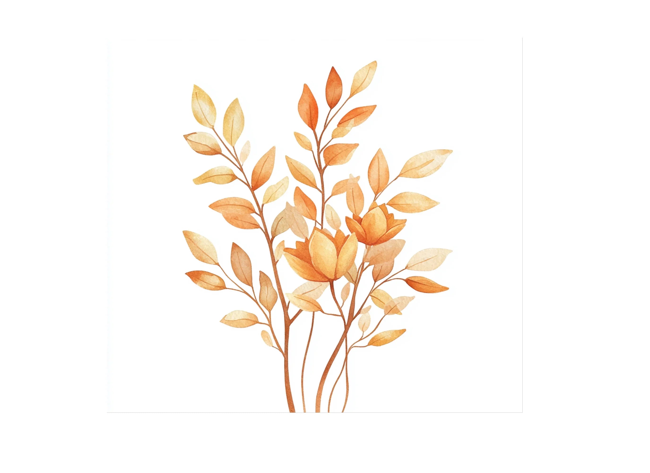 Autumn Leaves and Berries Clipart Bundle