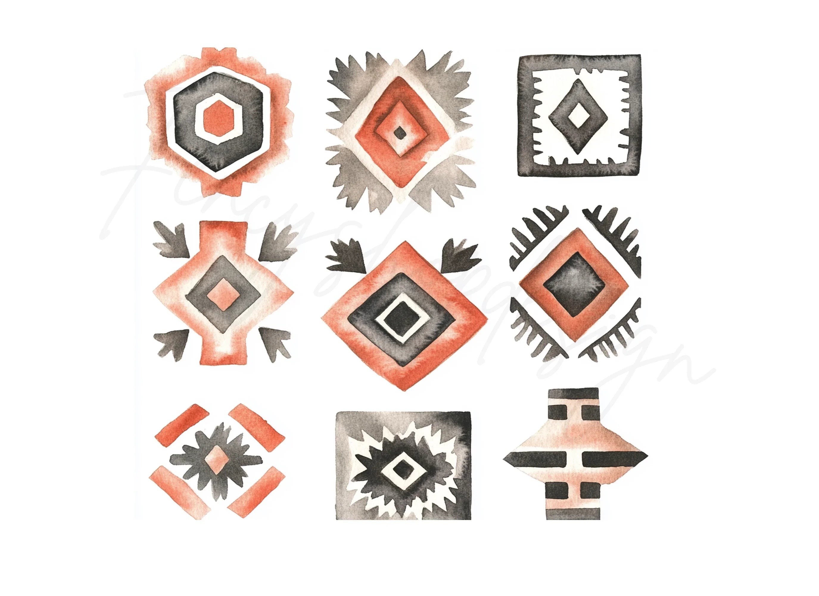 Southwestern Geometric Clipart Bundle