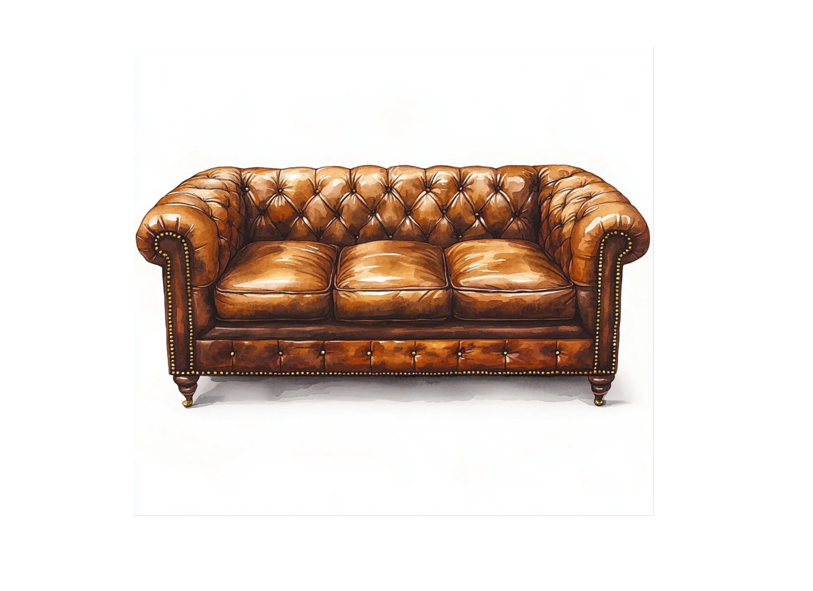Elegant Chesterfield Sofa Clipart Bundle