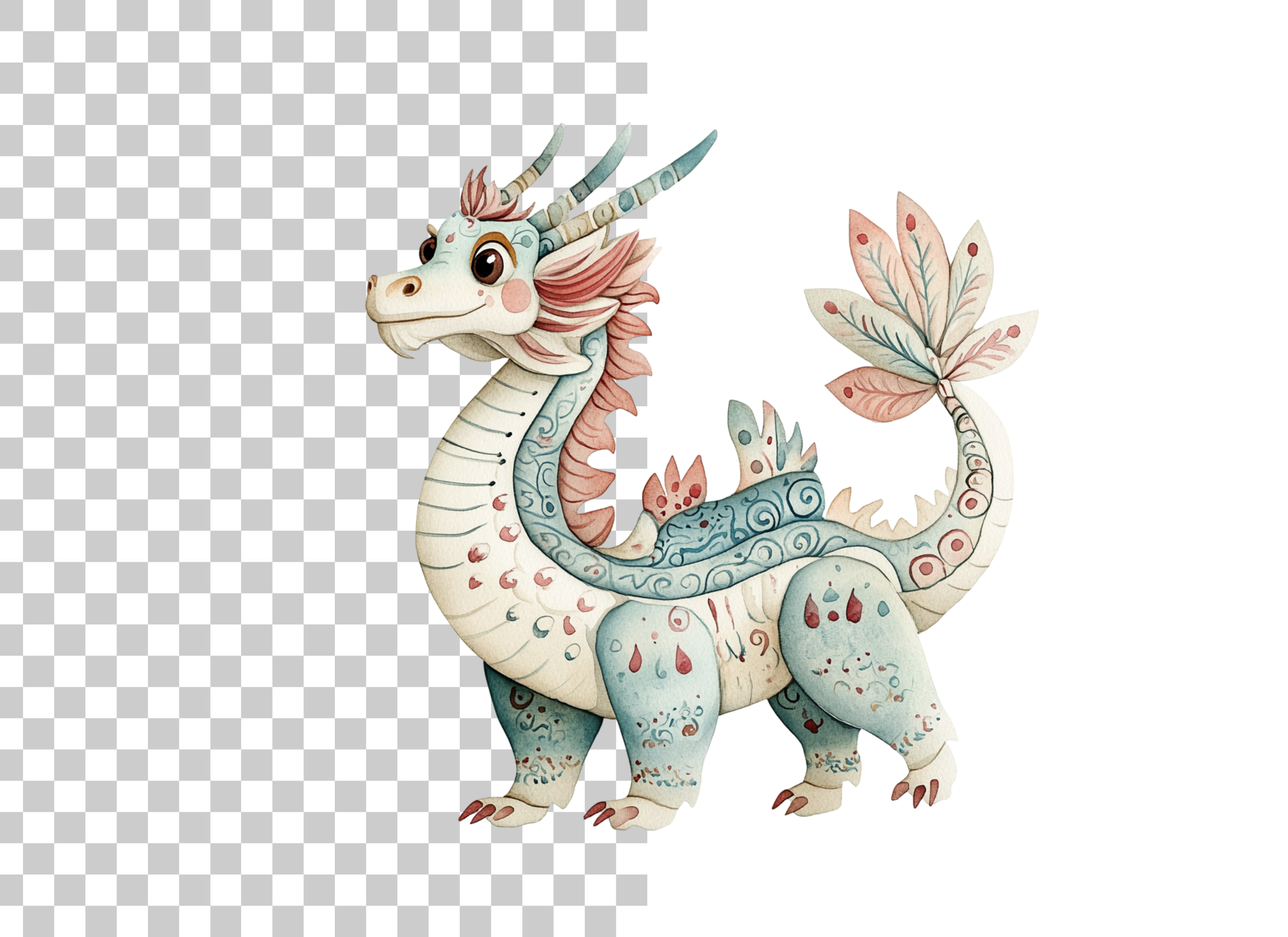 Whimsical Fantasy Dragon Clipart Bundle