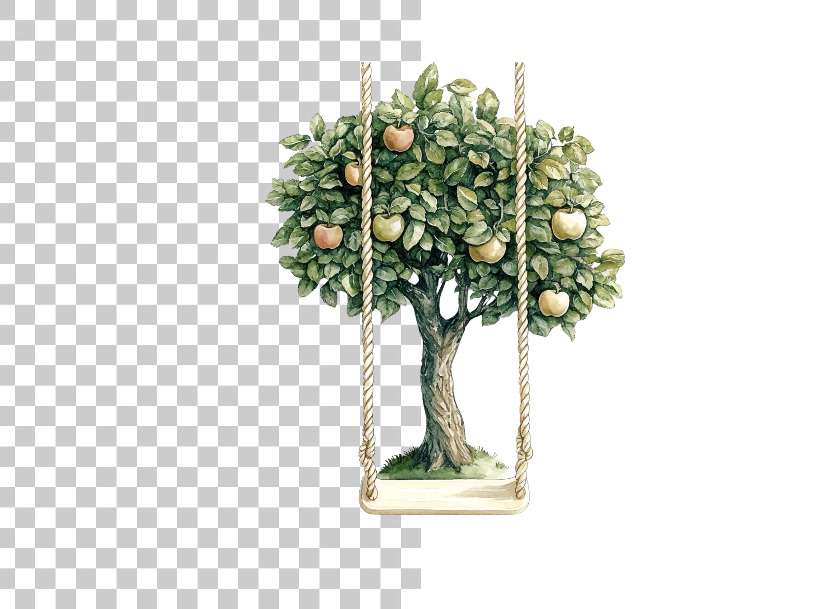 Apple Tree Swing Clipart Bundle