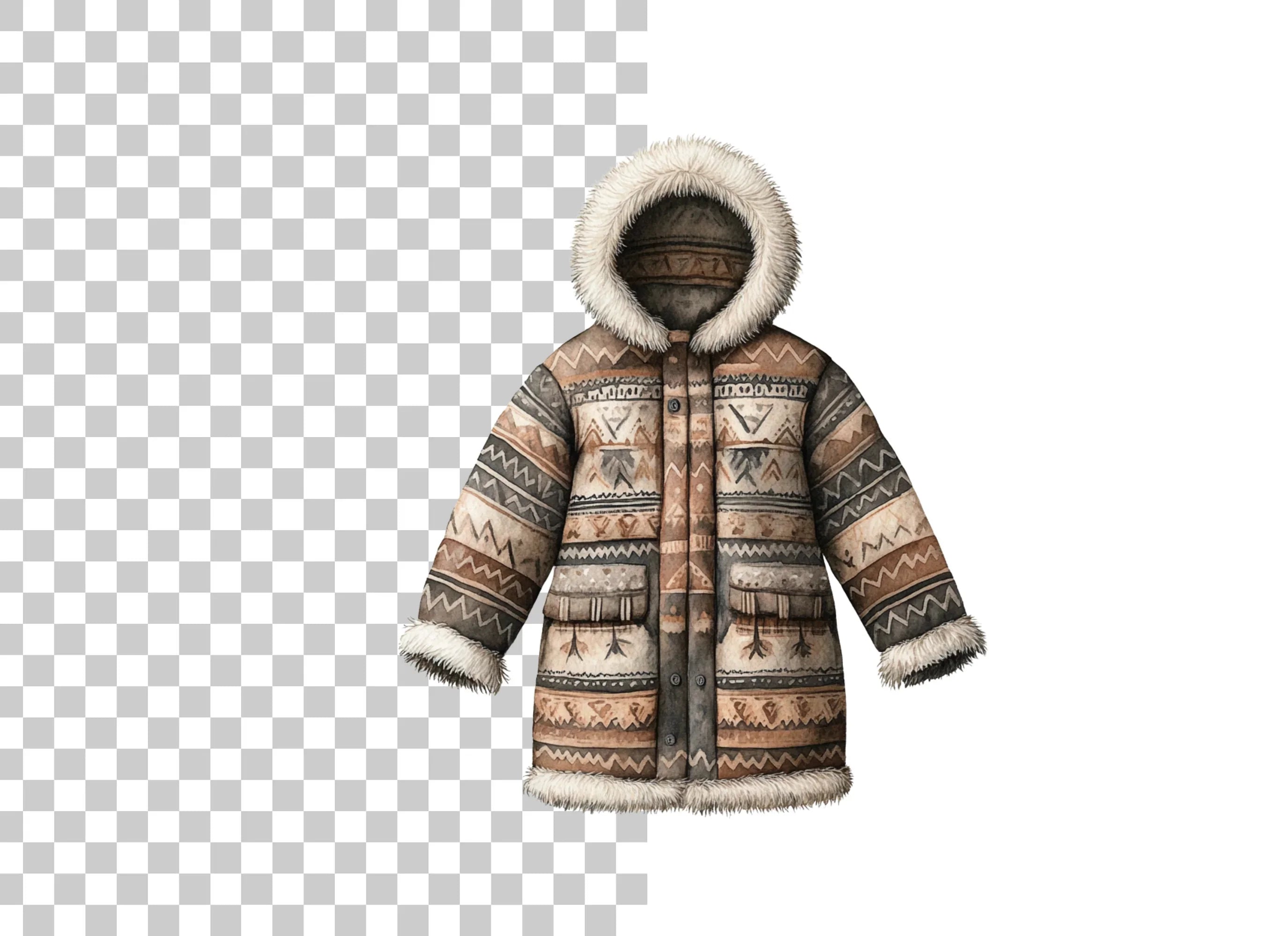 Winter Parka Clipart Bundle