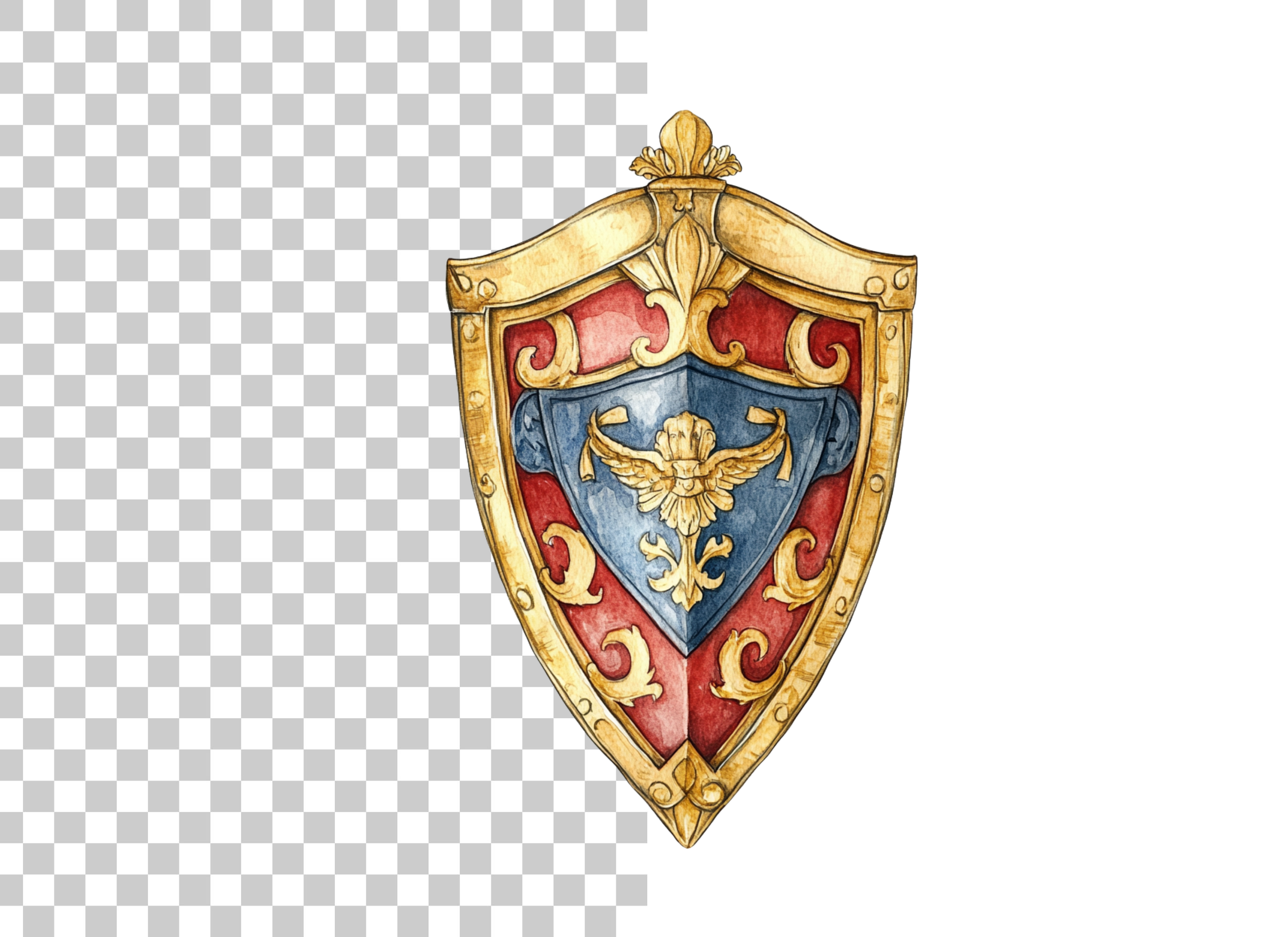 Fantasy Kingdom Shields Clipart Bundle