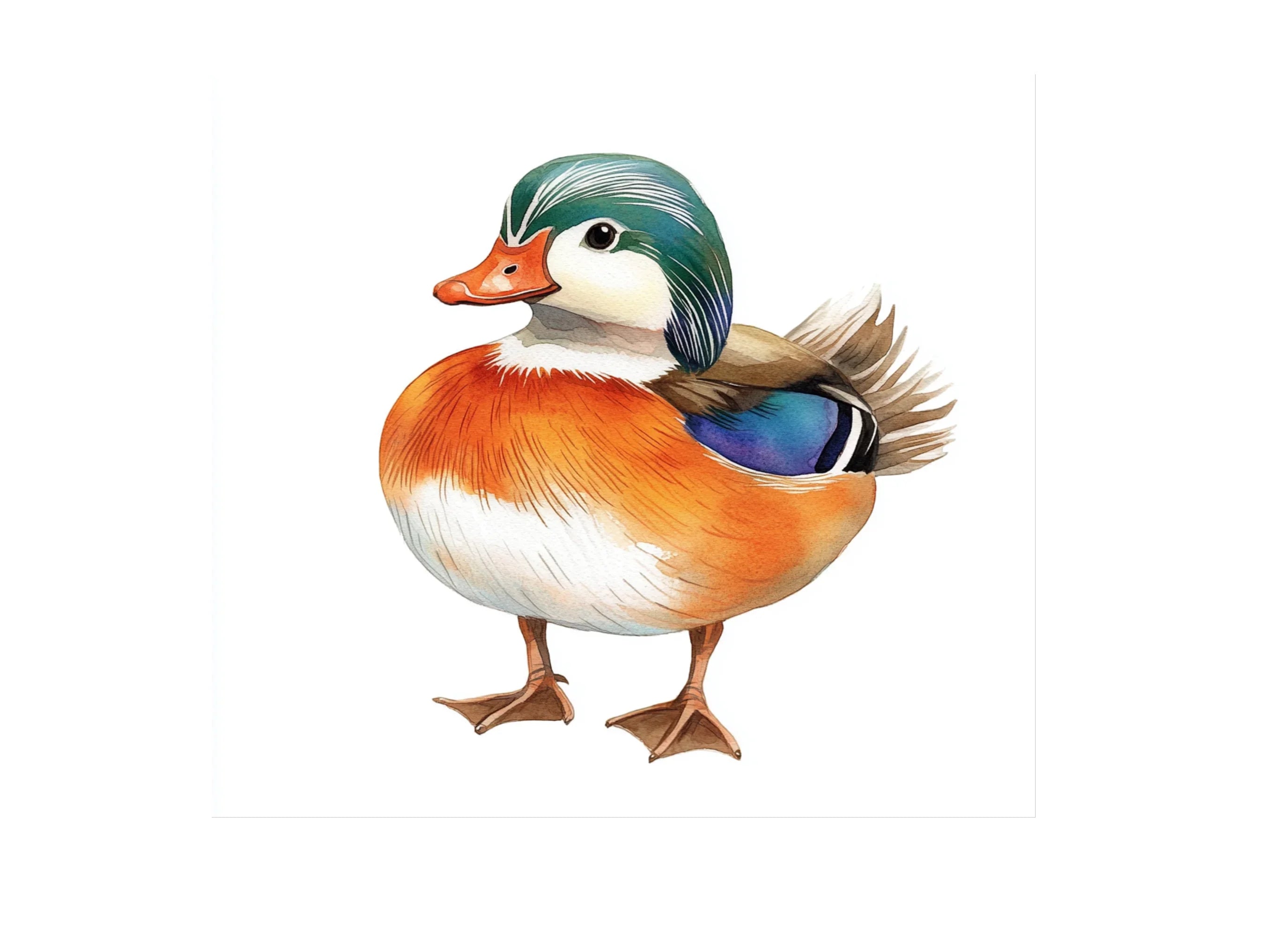 Colorful Mandarin Duck Clipart Bundle
