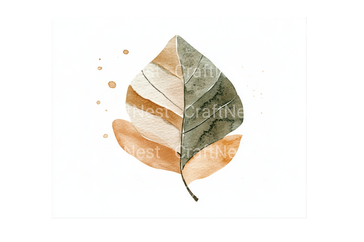 Autumn Leaves Artwork Clipart Bundle