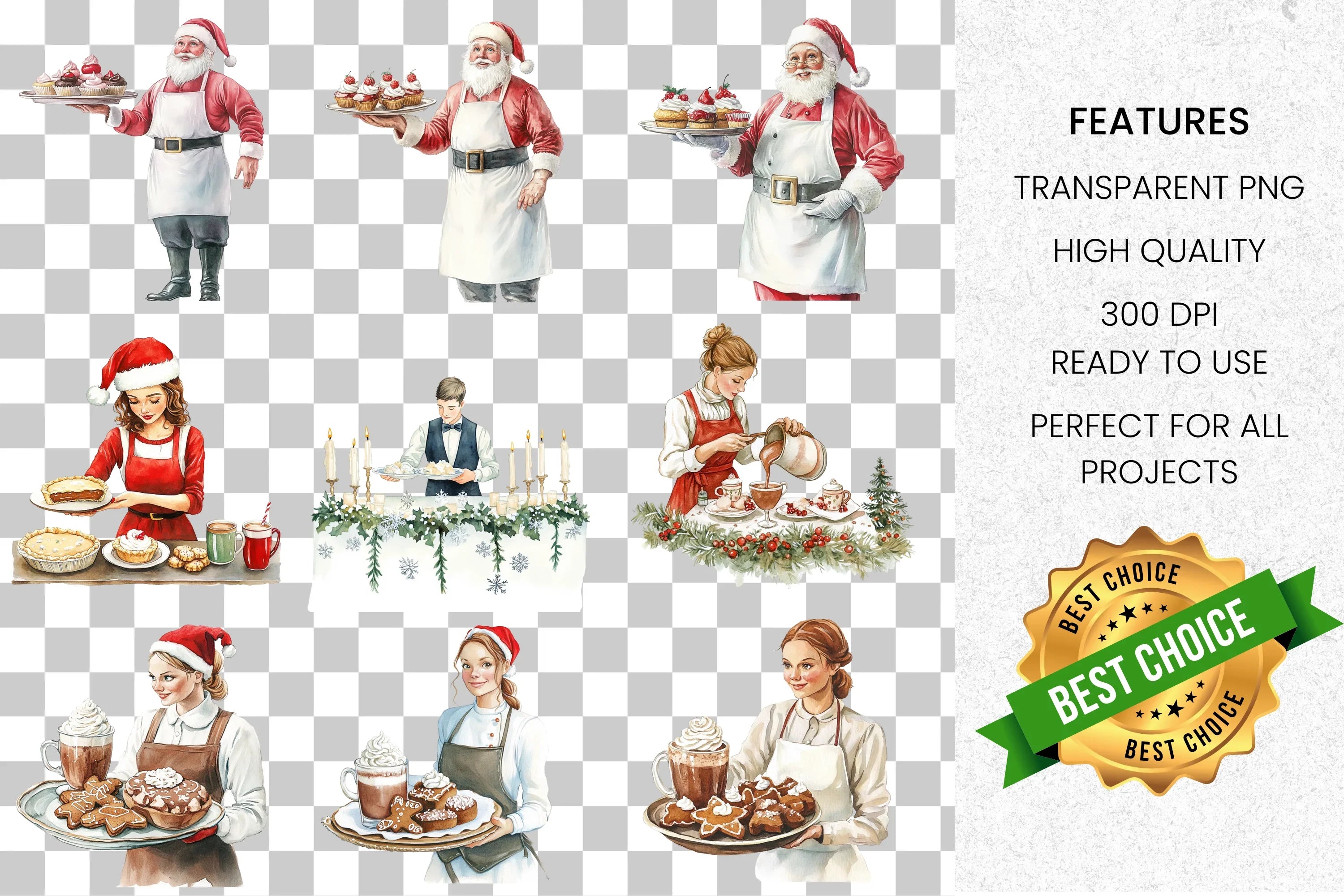Thanksgiving Turkey Dinner Clipart Bundle