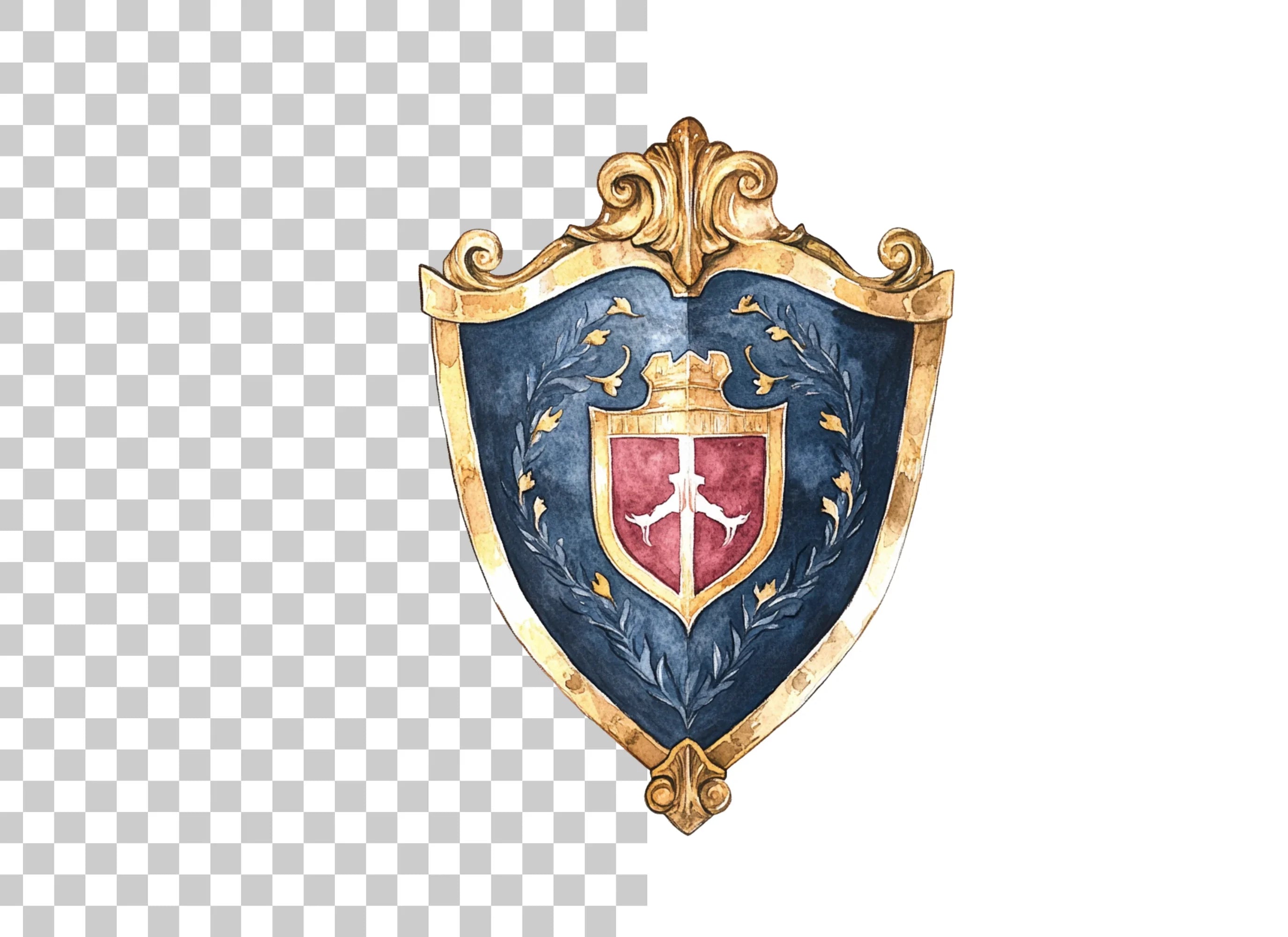 Elegant Royal Crests Clipart Bundle