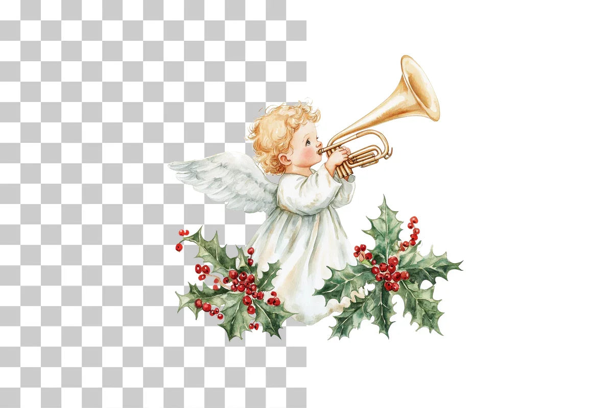 Angel Holiday Decorations Clipart Bundle - CraftNest - Digital Crafting and Art