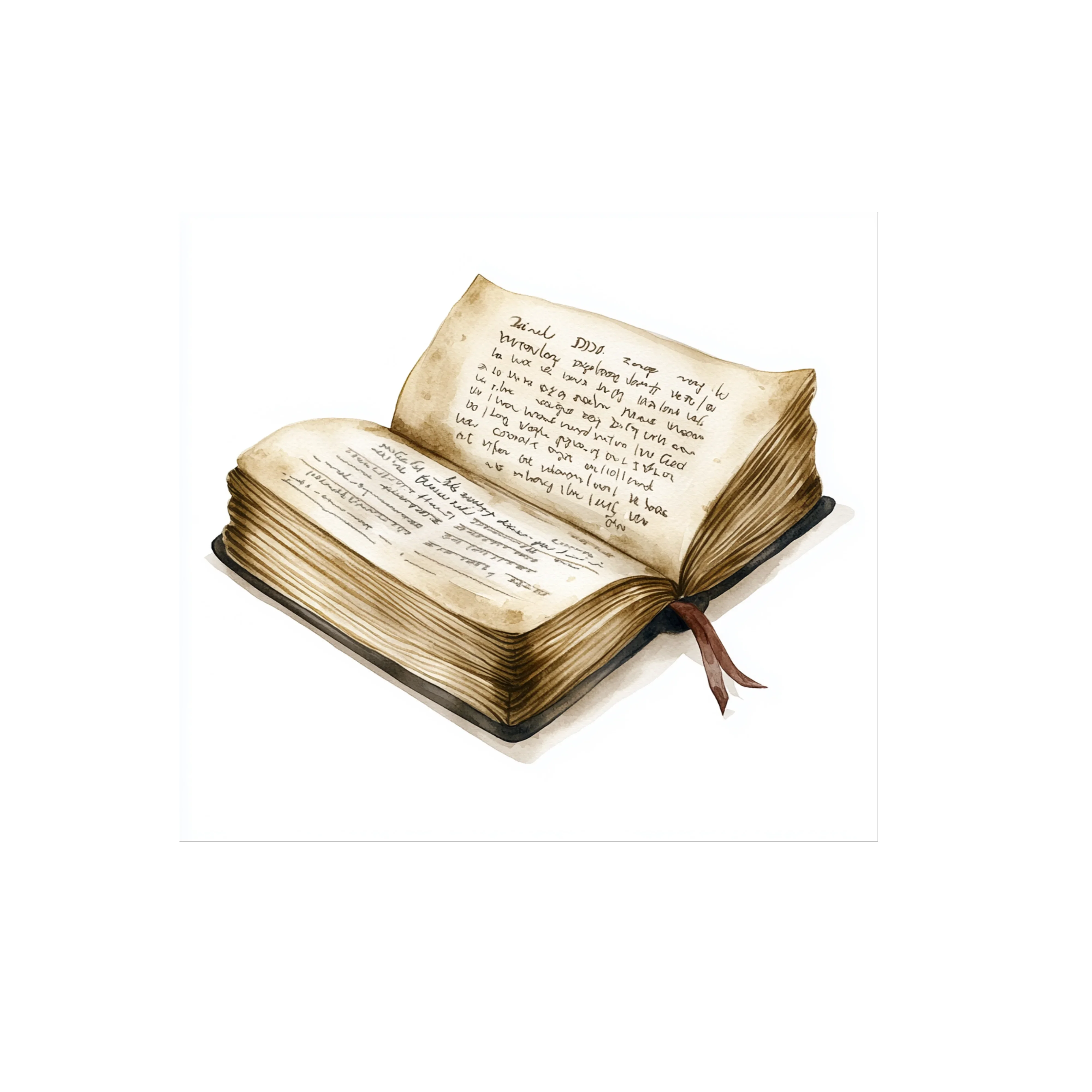 Vintage Leather Scroll and Old Book Clipart Bundle