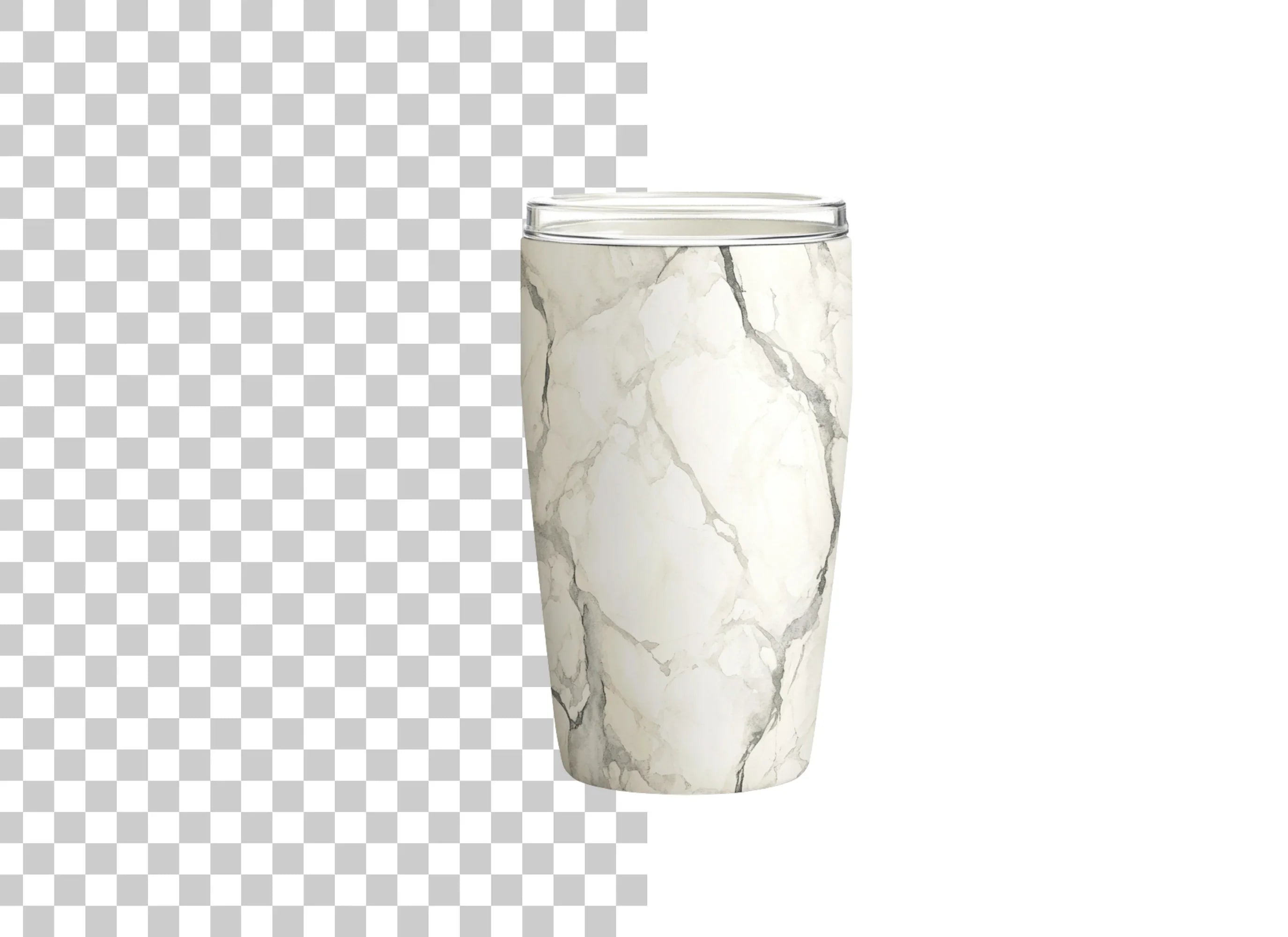 Chic White Marble Tumbler Clipart Bundle