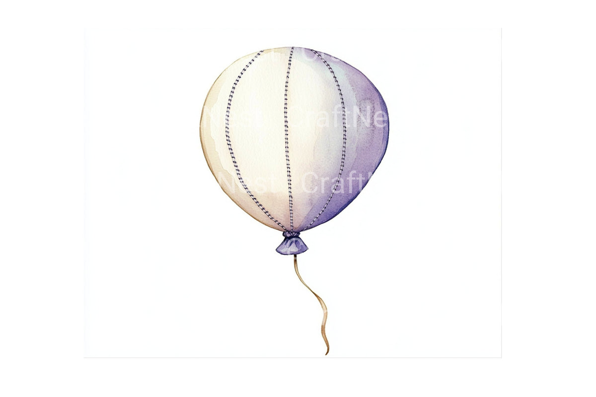 Pastel Balloon Illustrations Clipart Bundle