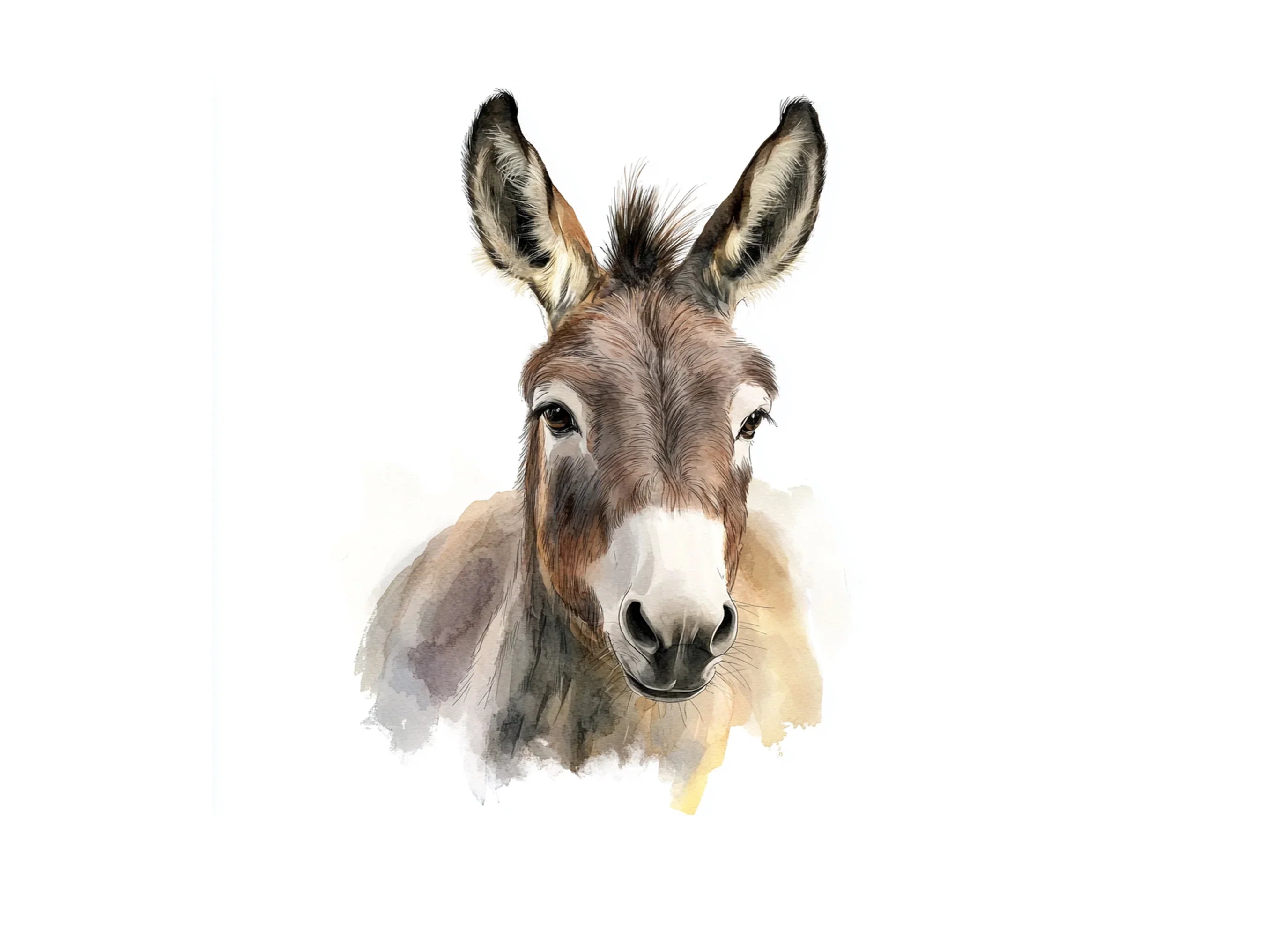 Cute Donkey Face Clipart Bundle