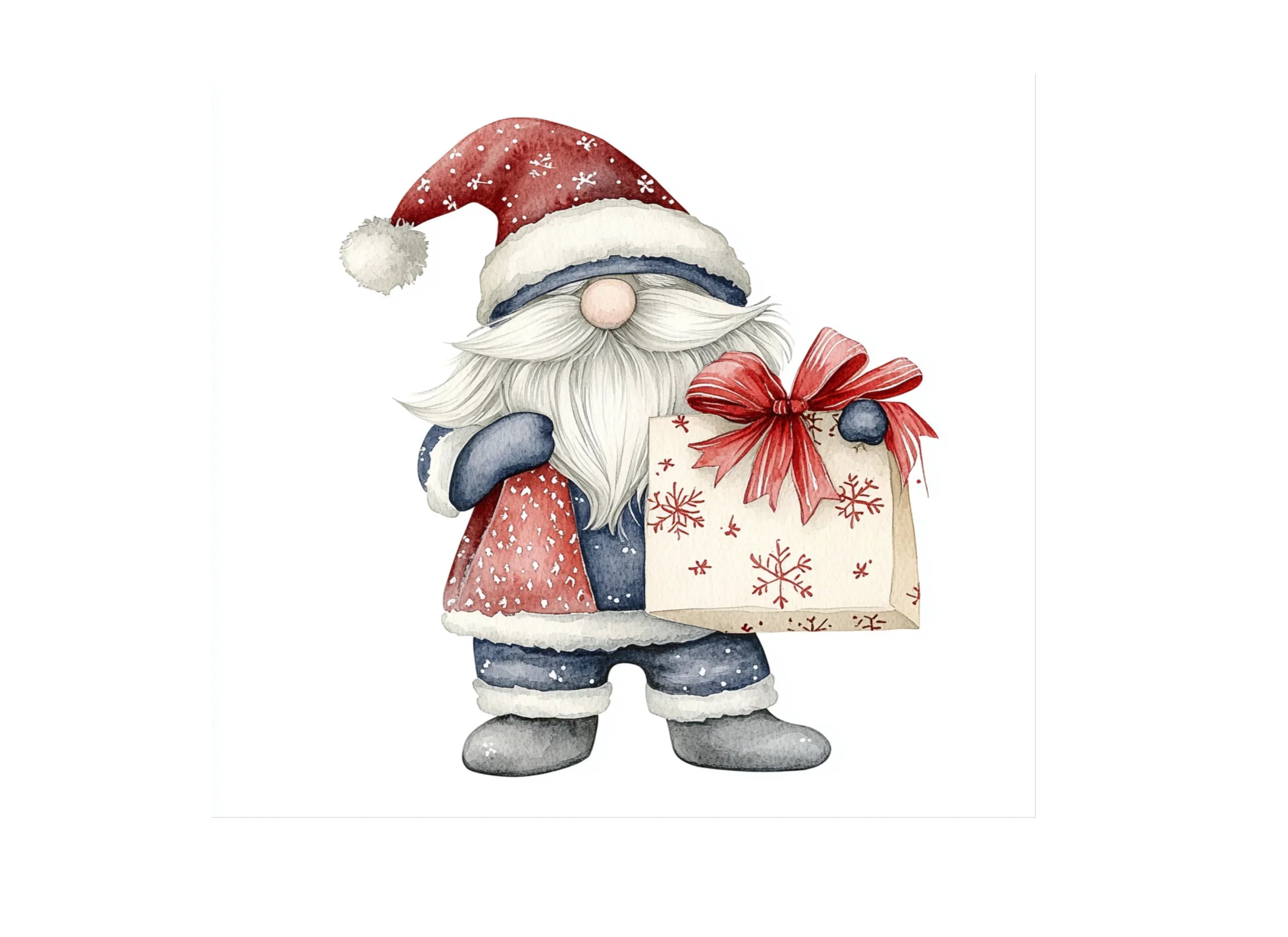 Christmas Gnomes with Presents Clipart Bundle