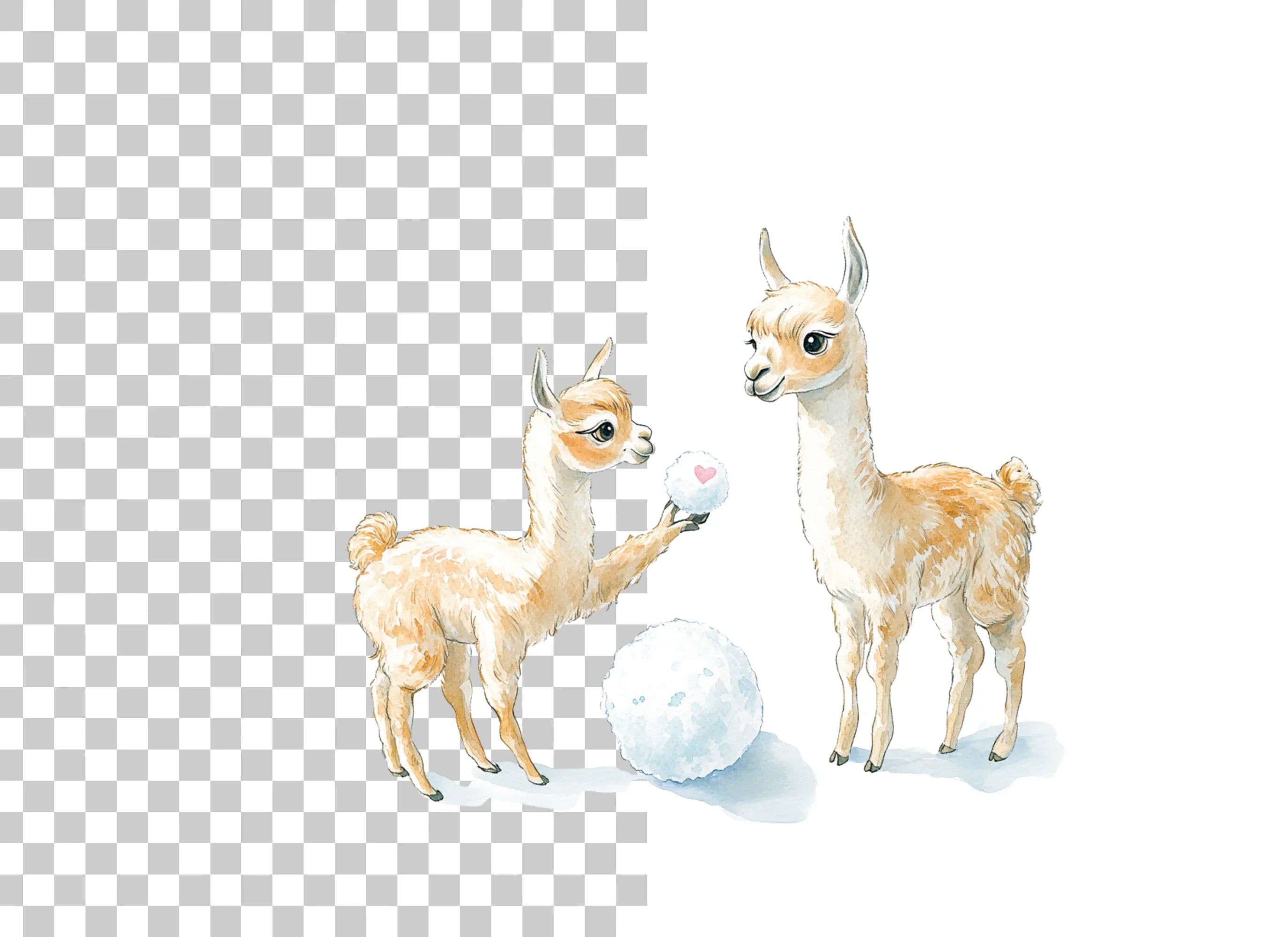 Playful Llama Clipart Bundle