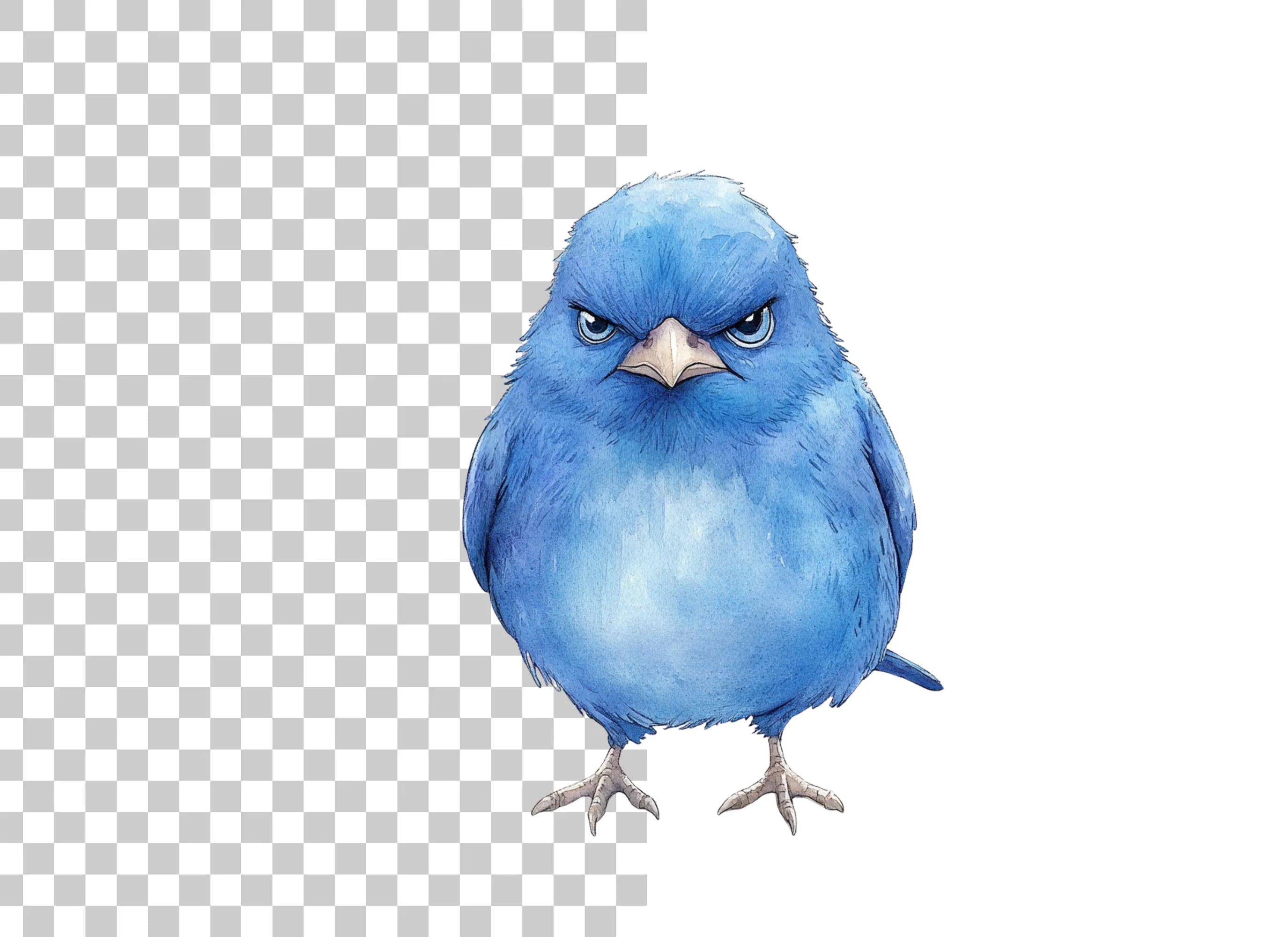 Angry Blue Bird Clipart Bundle
