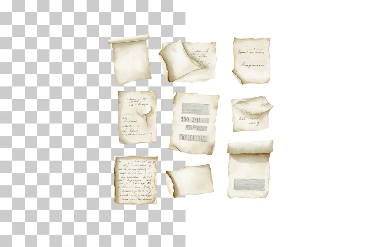 Vintage Paper Collection Clipart Bundle - CraftNest - Digital Crafting and Art