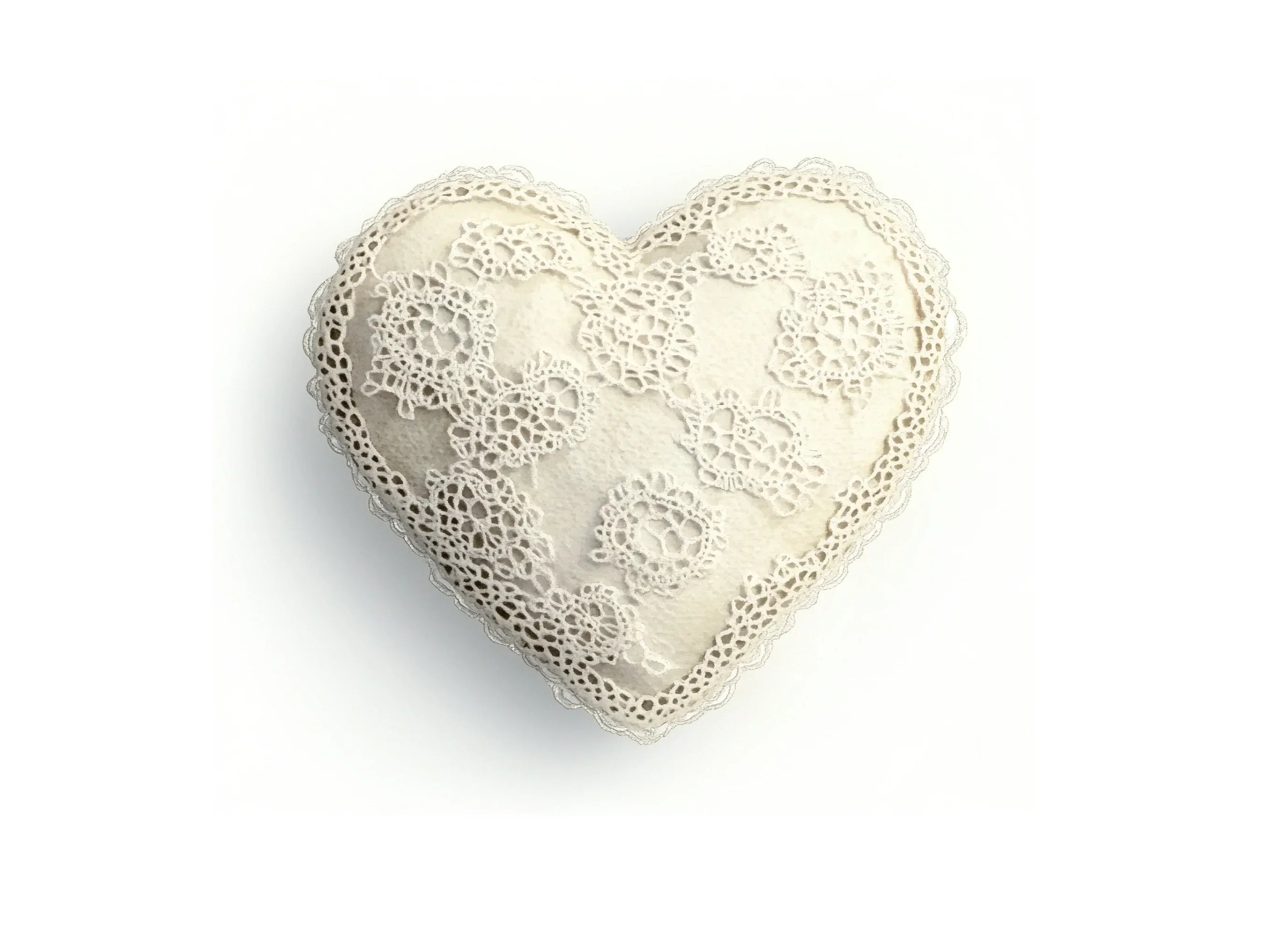 Lace Heart Pillow Clipart Bundle