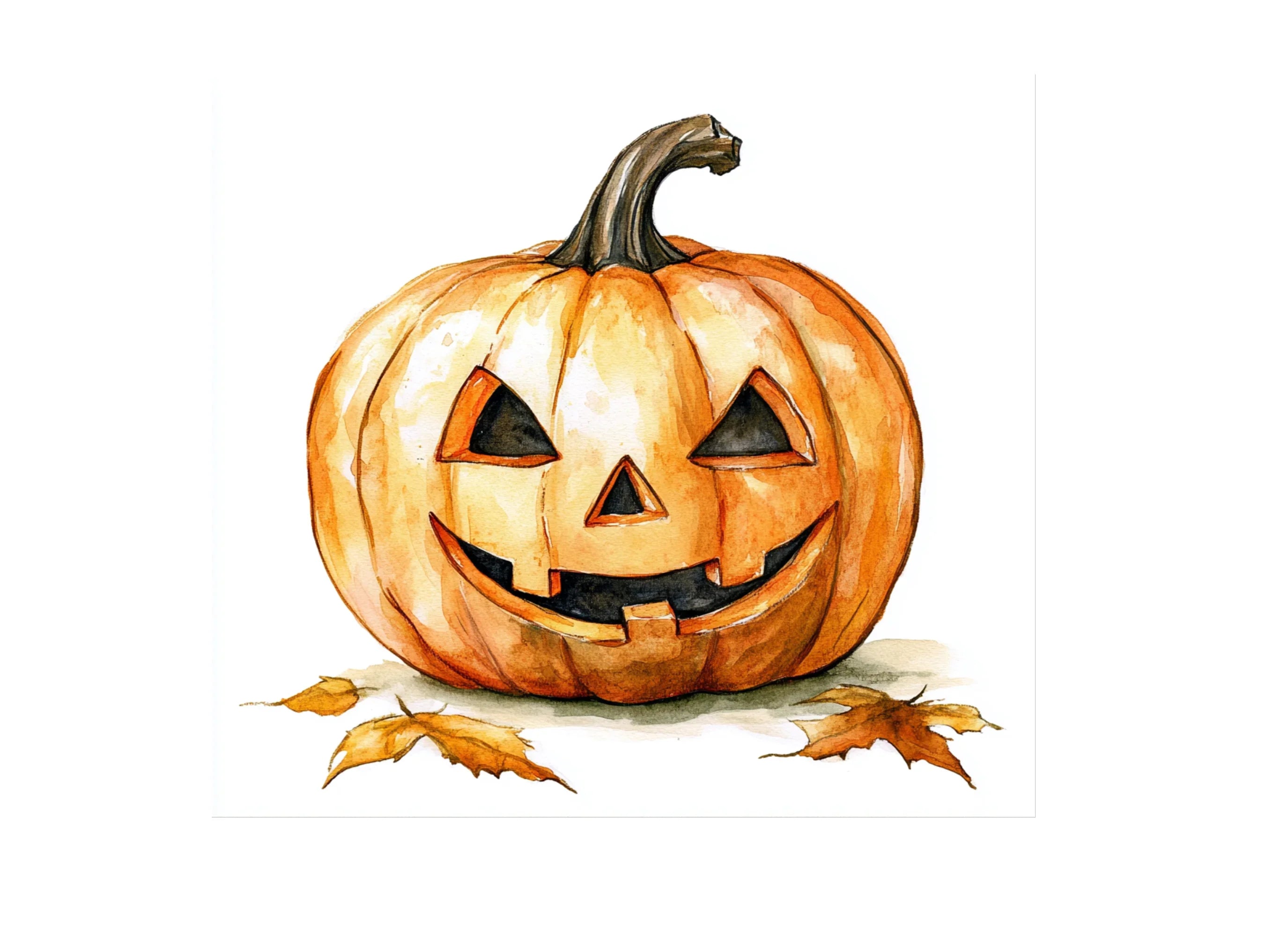 Glowing Jack Lanterns Clipart Bundle