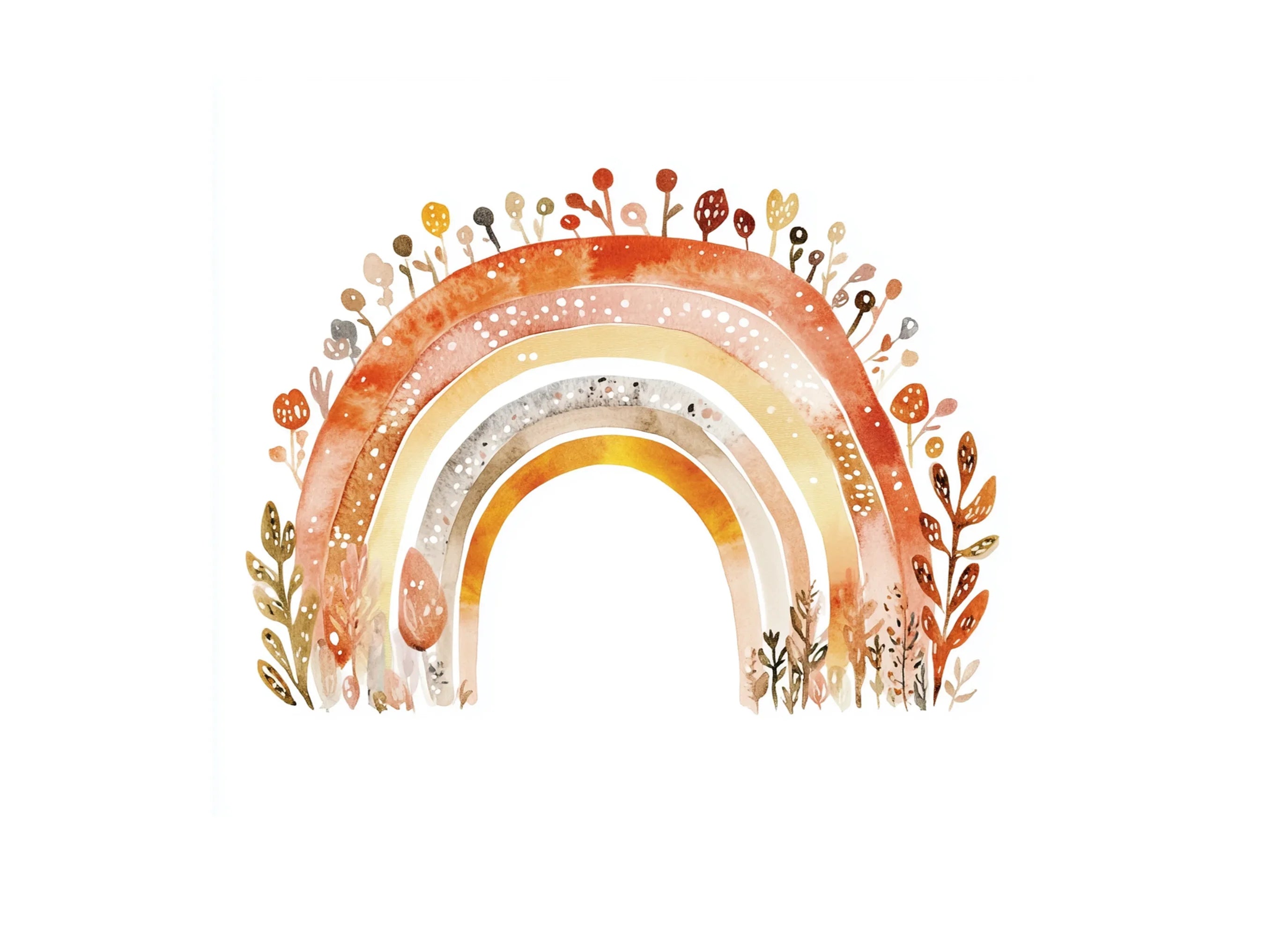 Boho Rainbow Clipart Bundle