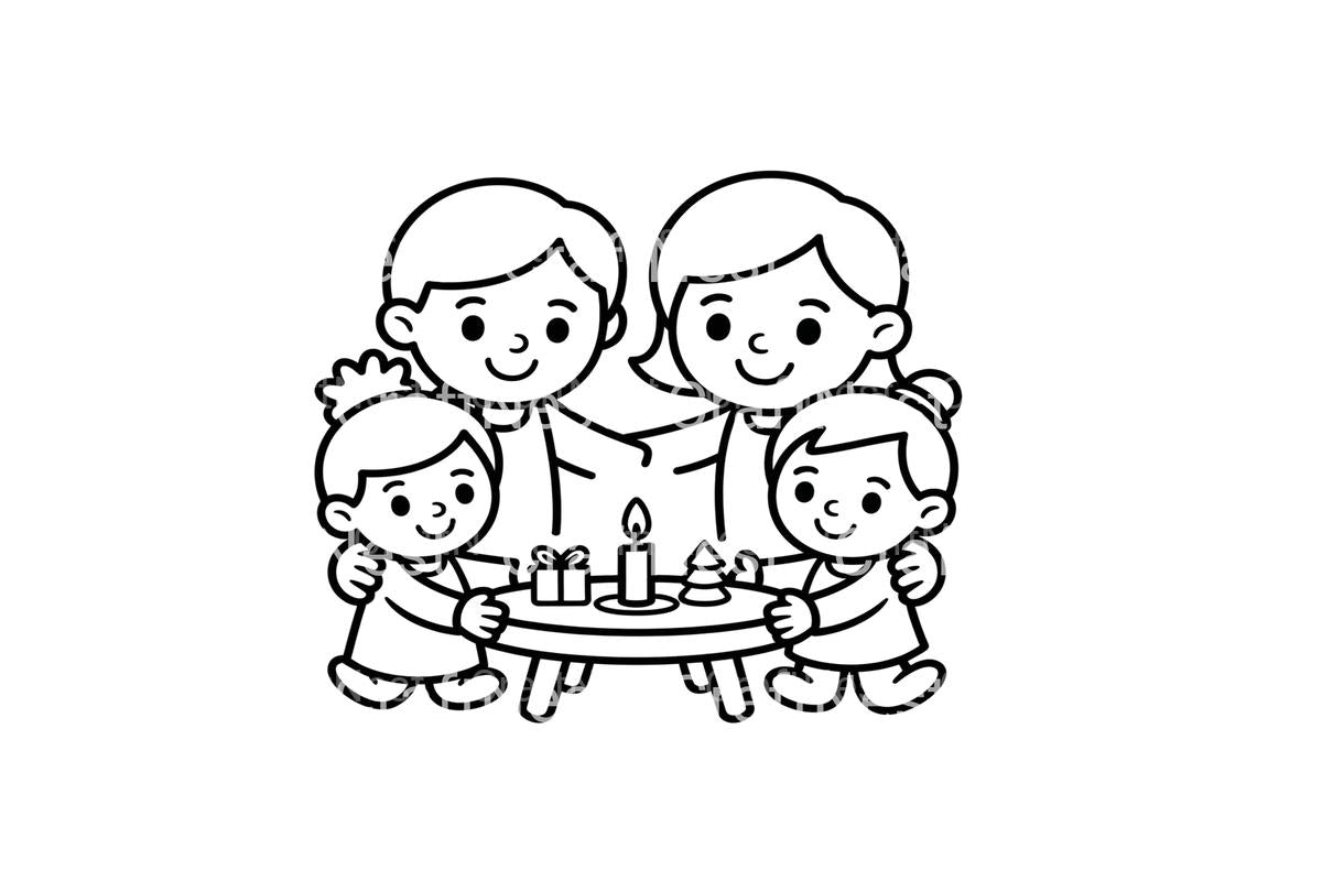Family Christmas Candlelight Coloring Books