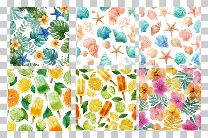 Summer Pattern Clipart Bundle - CraftNest - Digital Crafting and Art