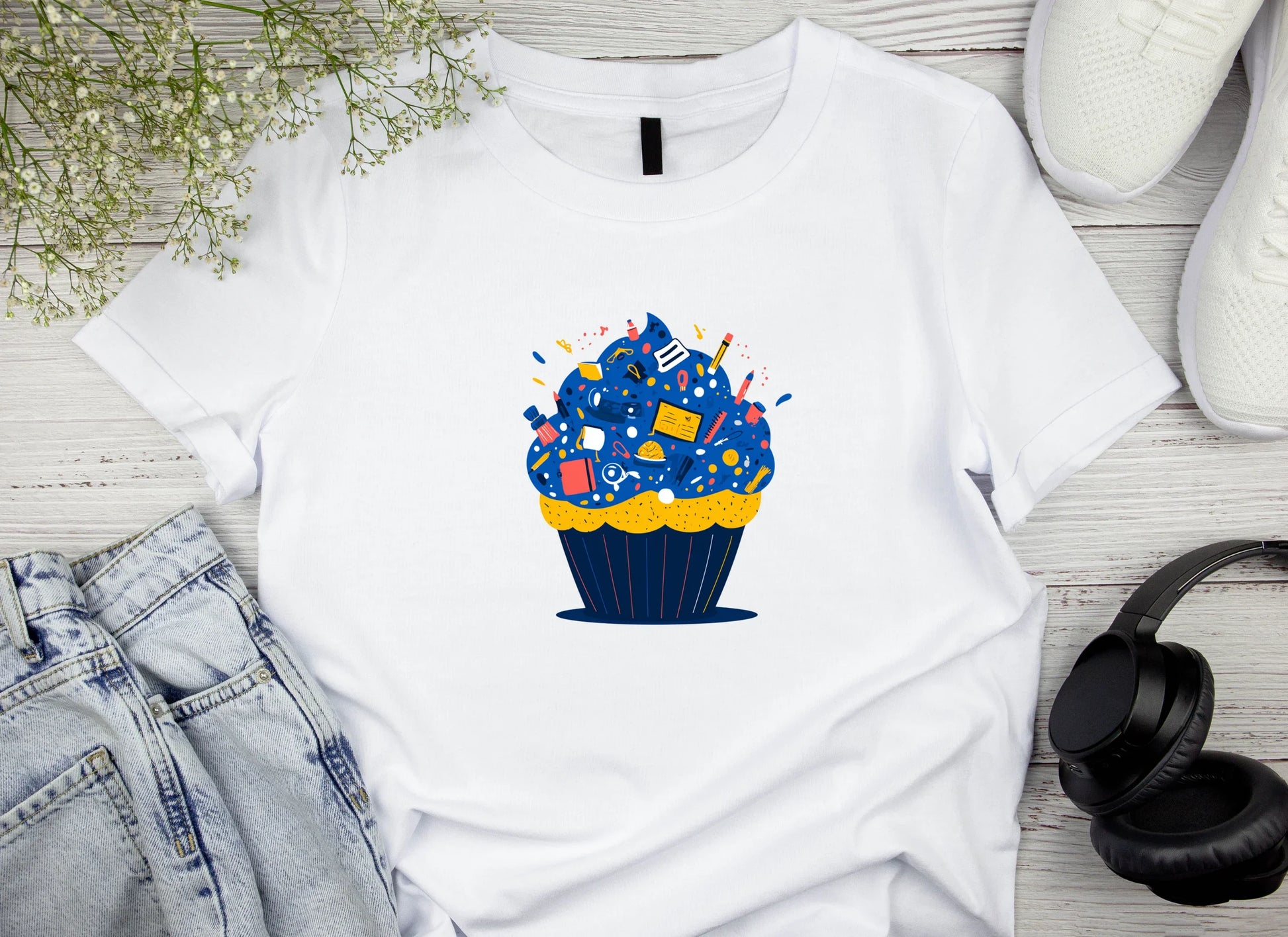 School Elements Cupcake Clipart Bundle - CraftNest - Digital Crafting and Art