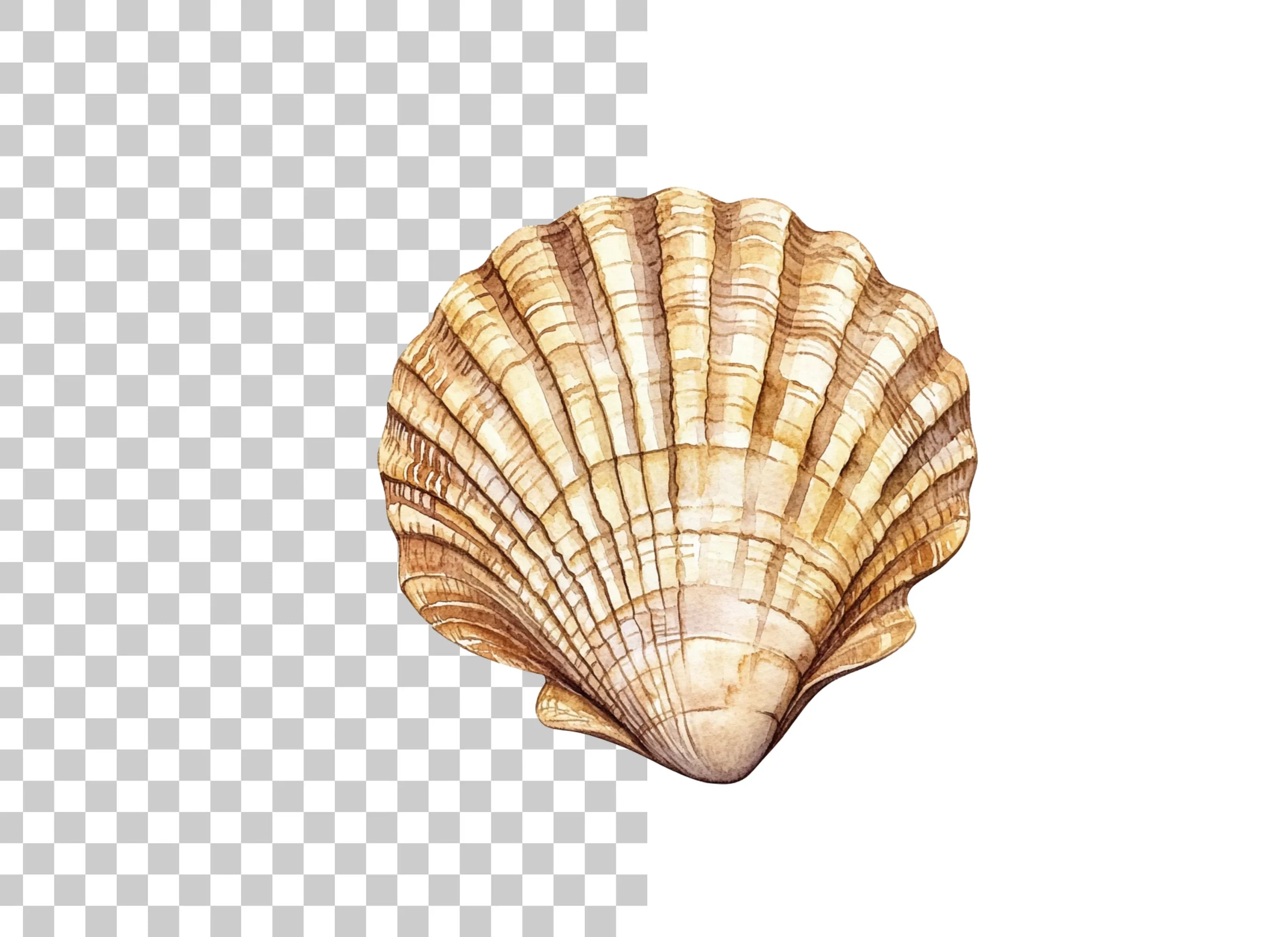 Scallop Shells Clipart Bundle