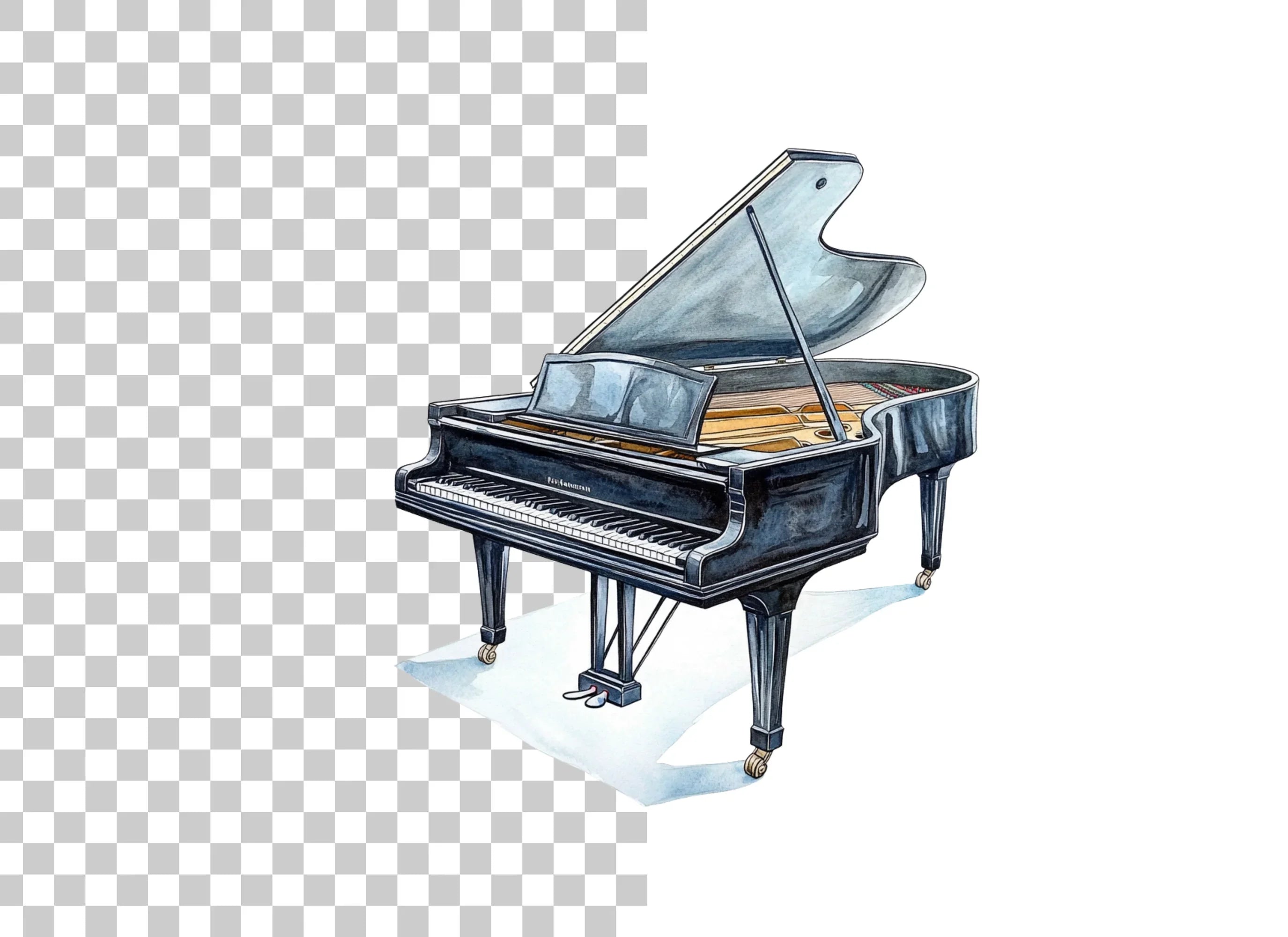 Grand Piano Clipart Bundle