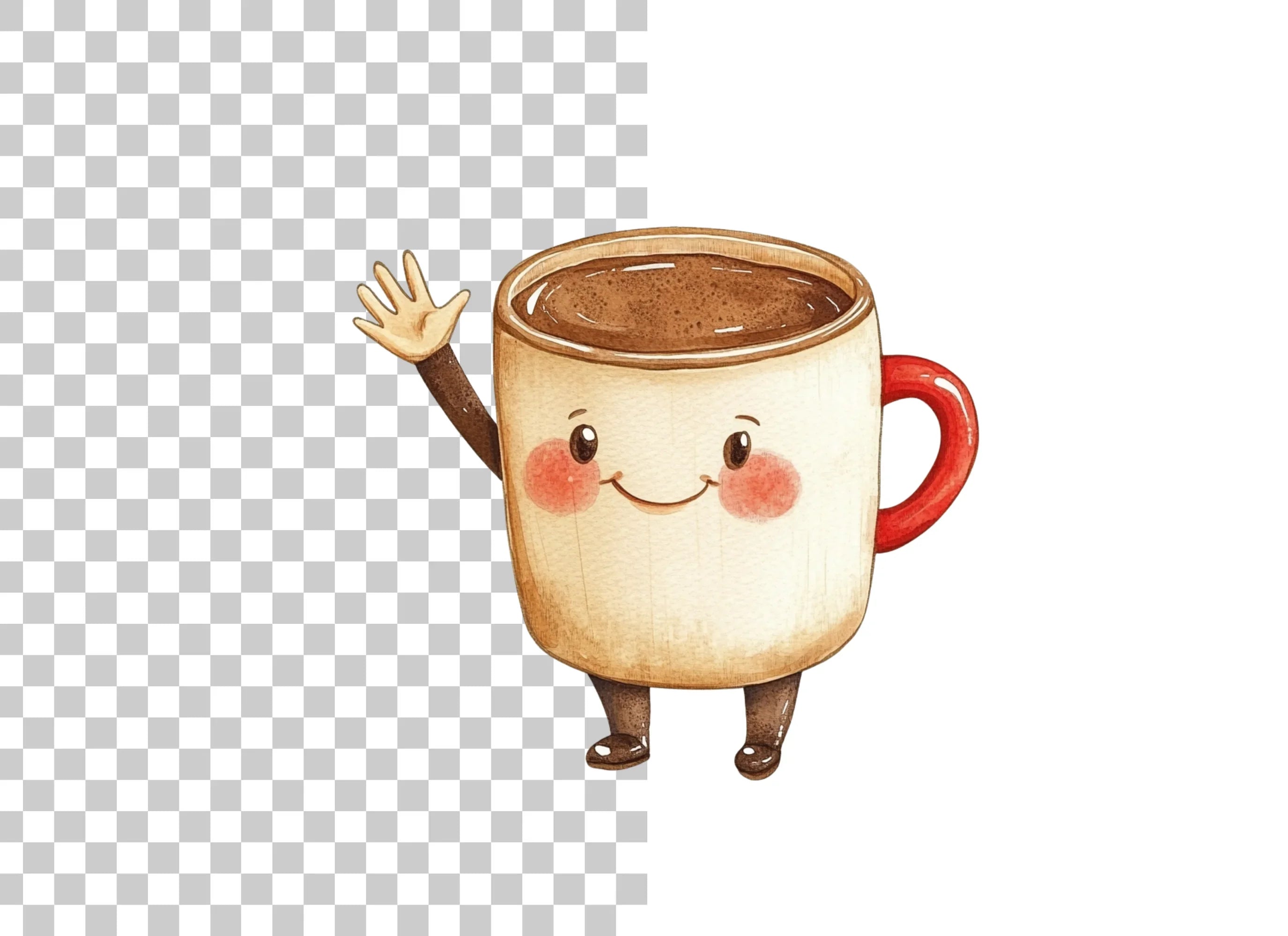 Waving Mug Clipart Bundle