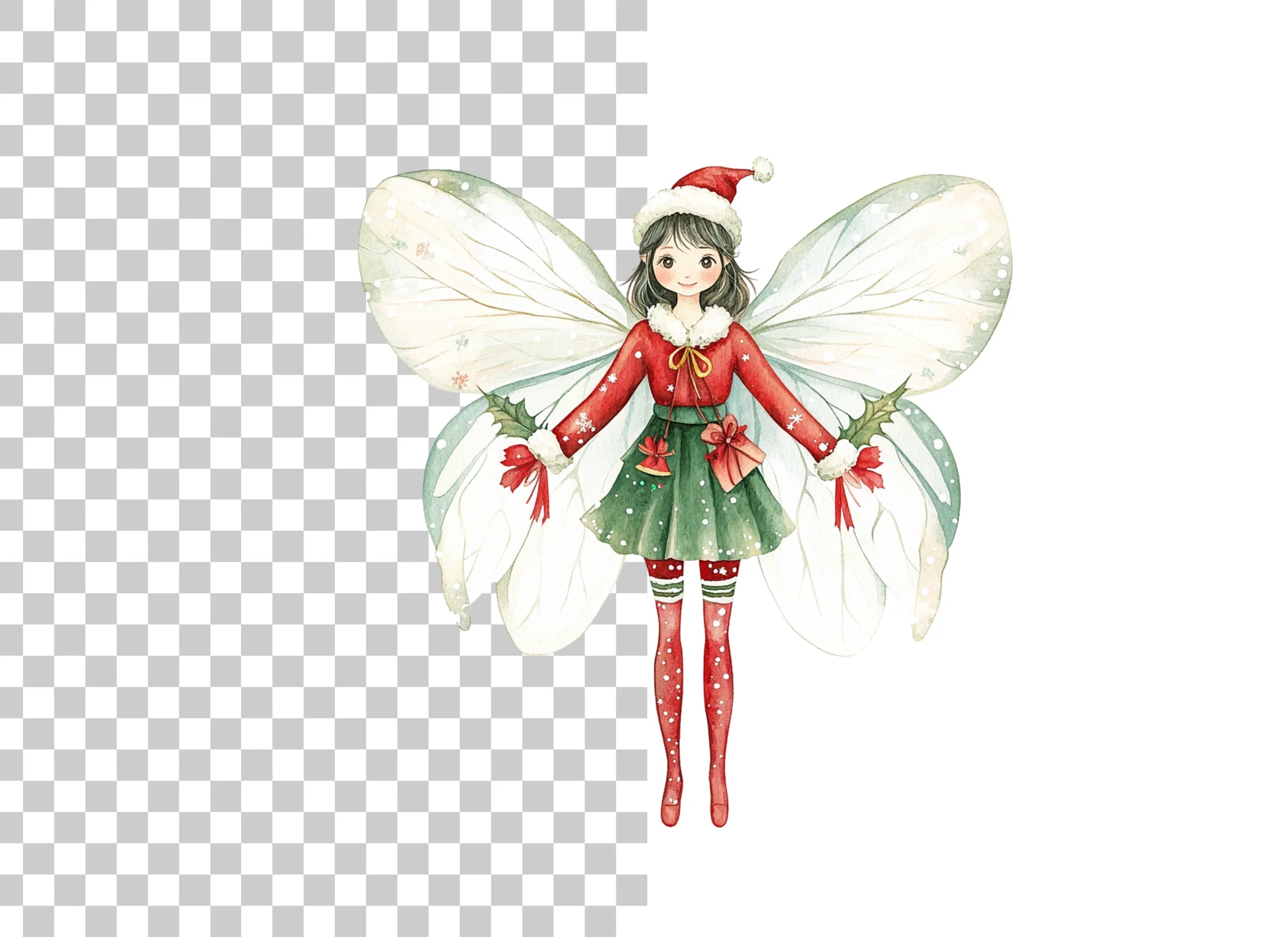 Festive Christmas Fairy Clipart Bundle