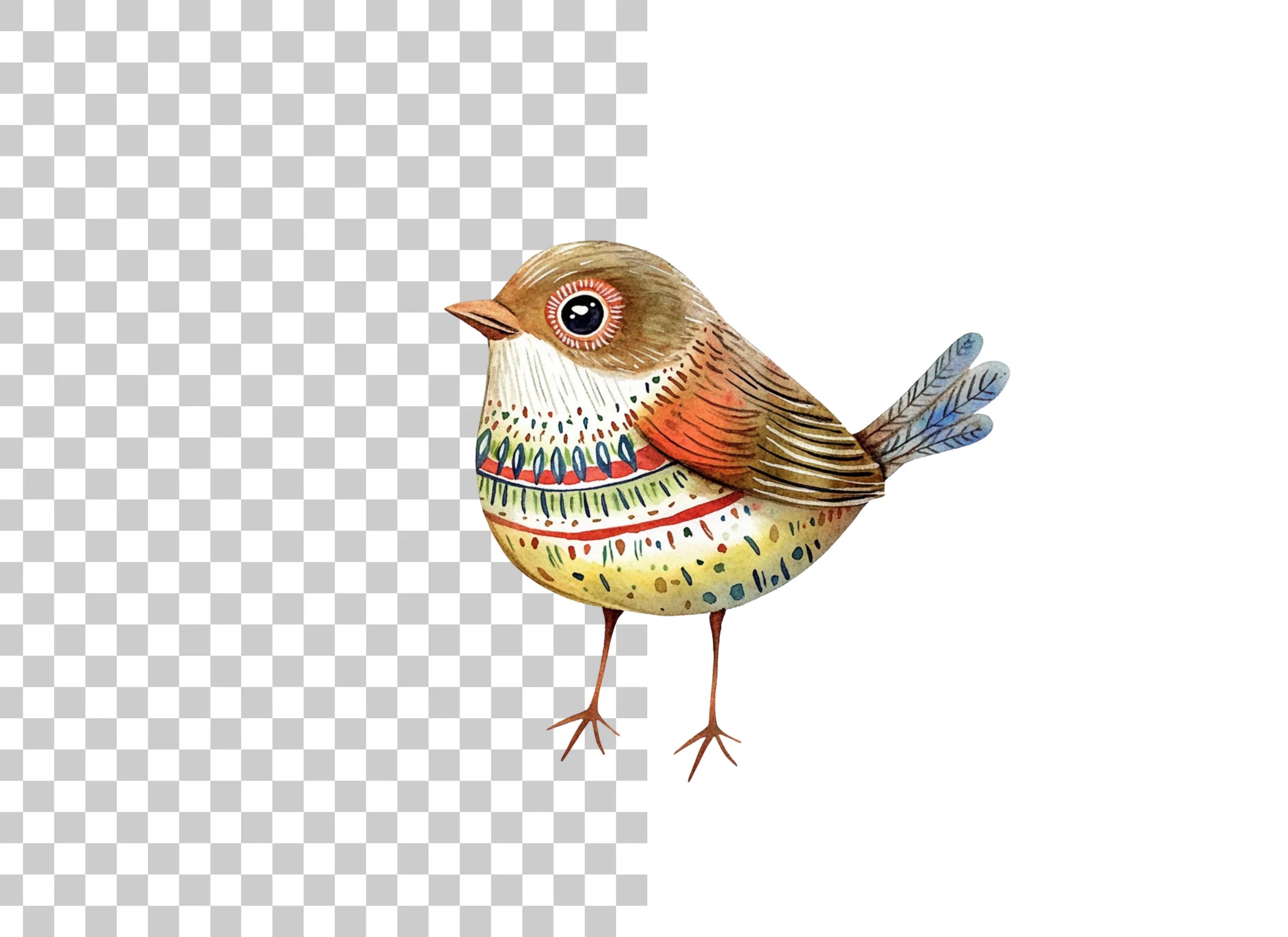 Folk Bird Clipart Bundle