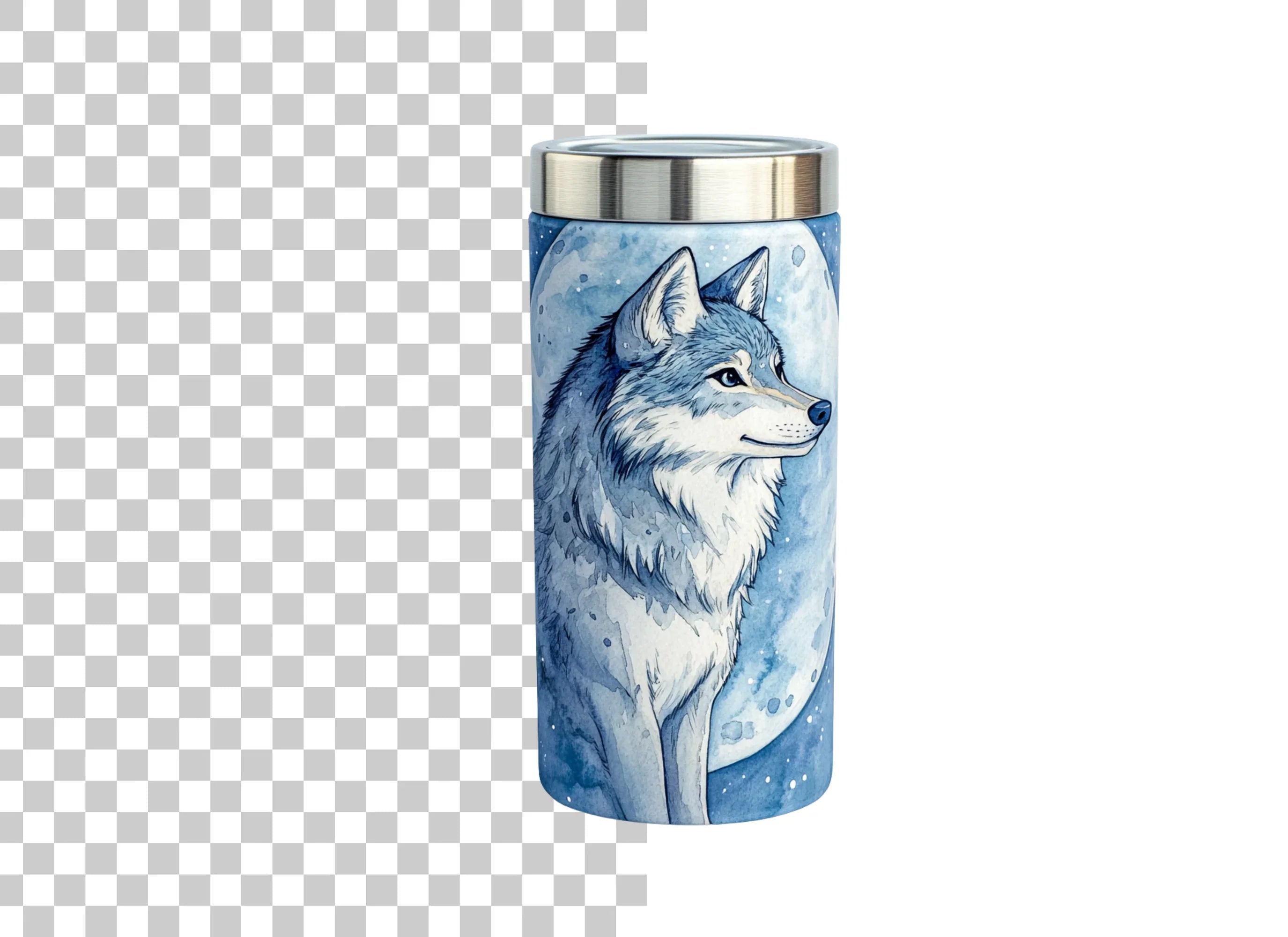 Blue Wolf Travel Clipart Bundle