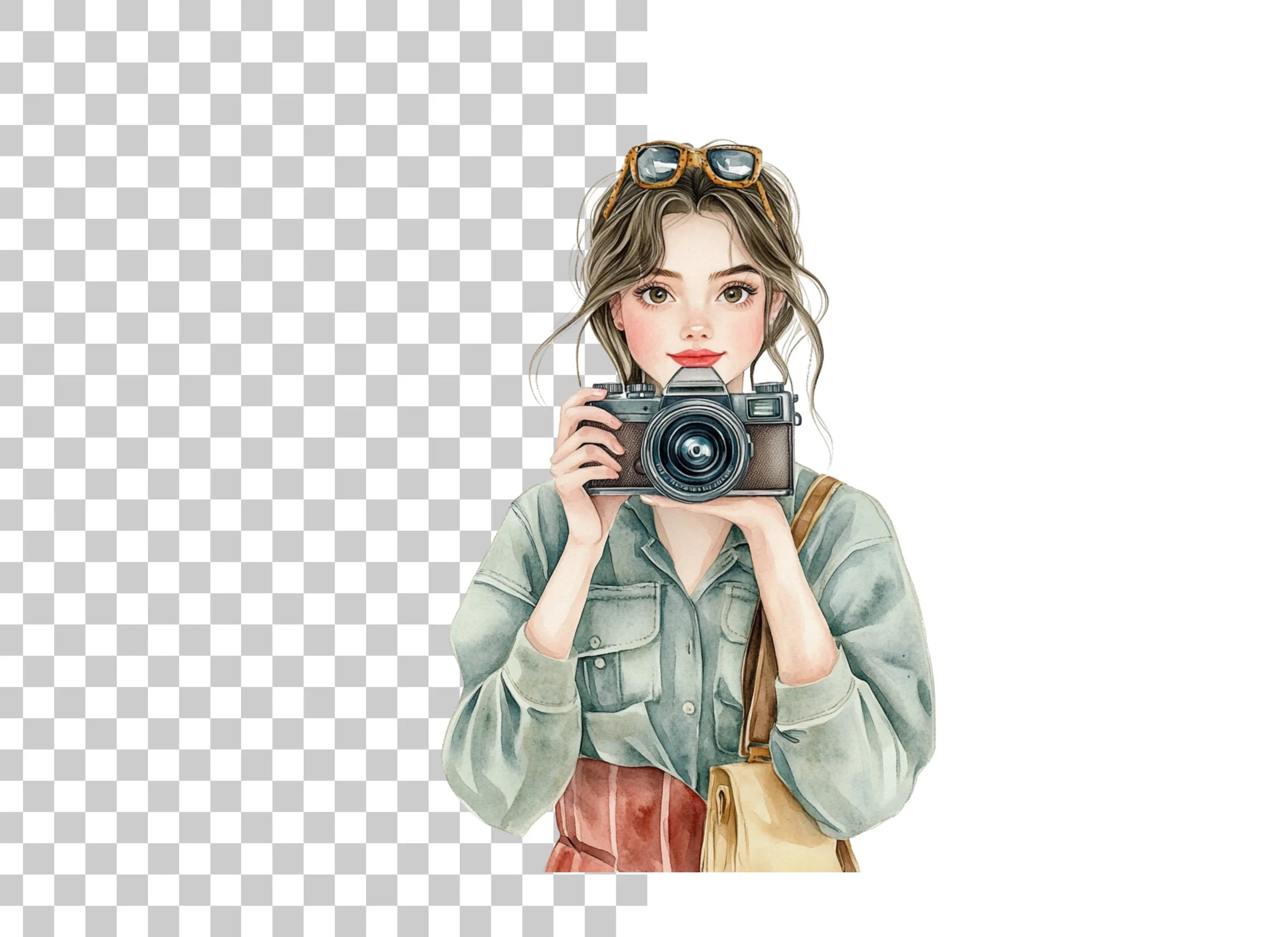 Girl Photographer Clipart Bundle