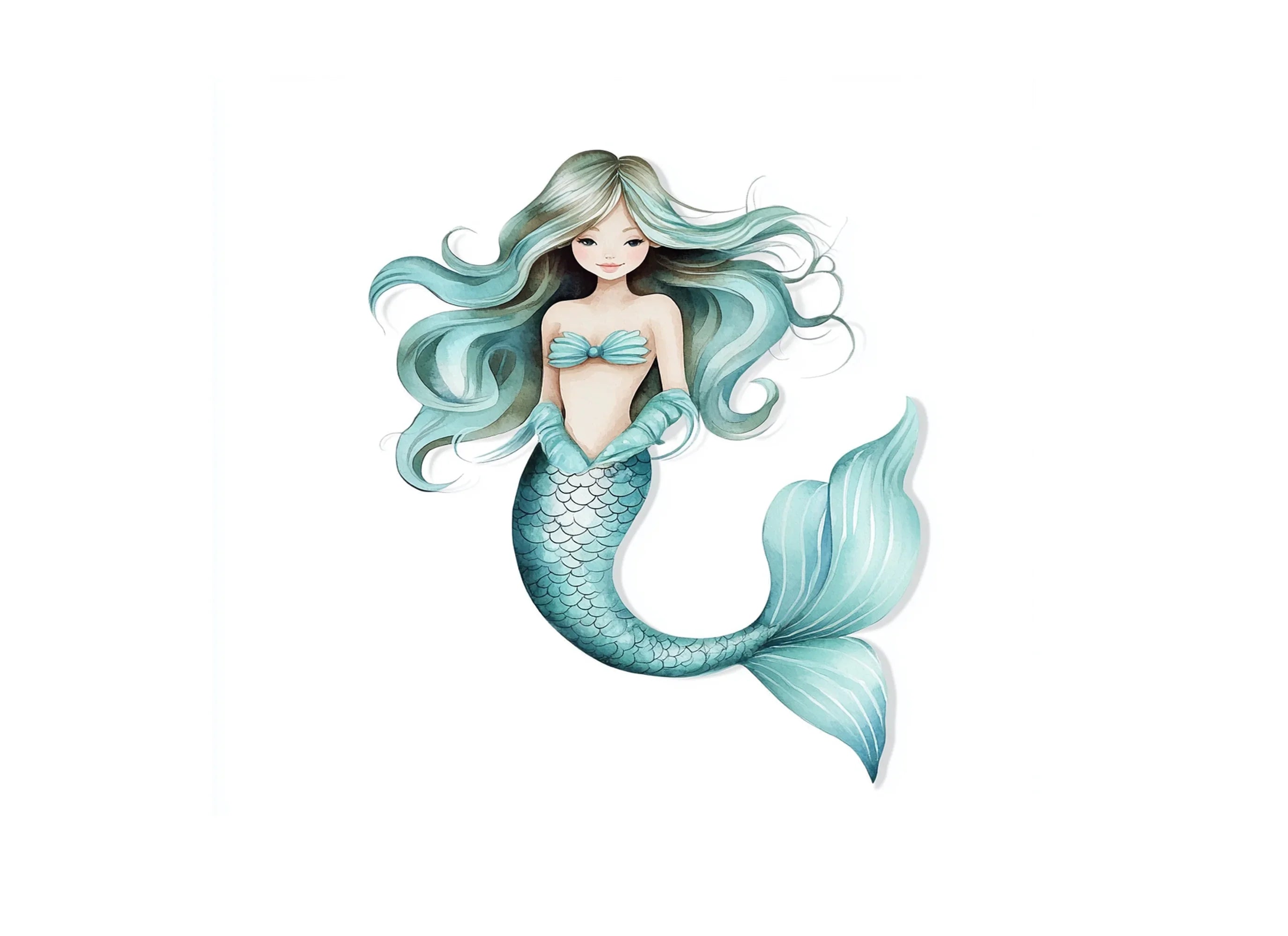 Cute Mermaids Clipart Bundle