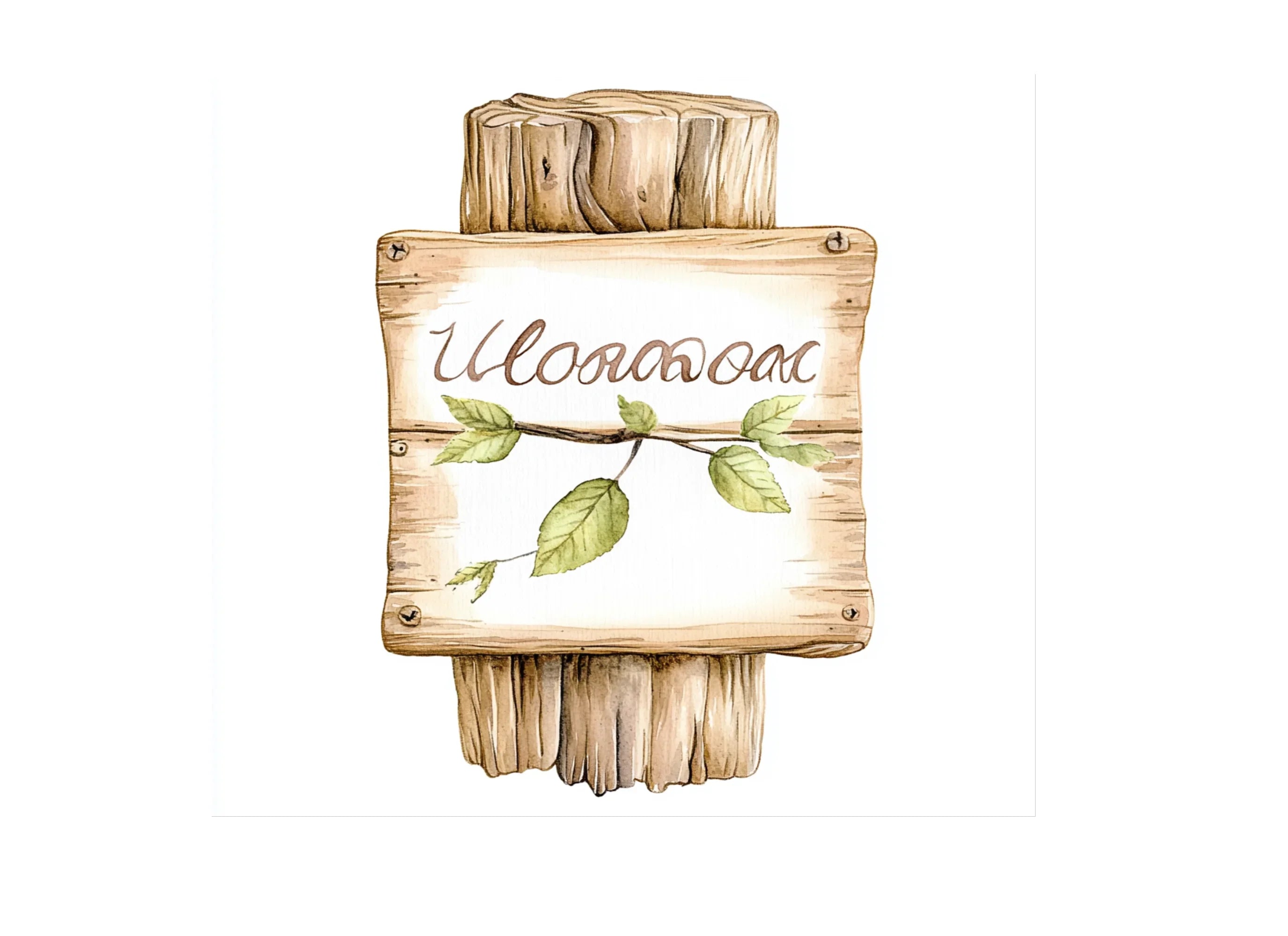 Rustic Wooden Signs Clipart Bundle