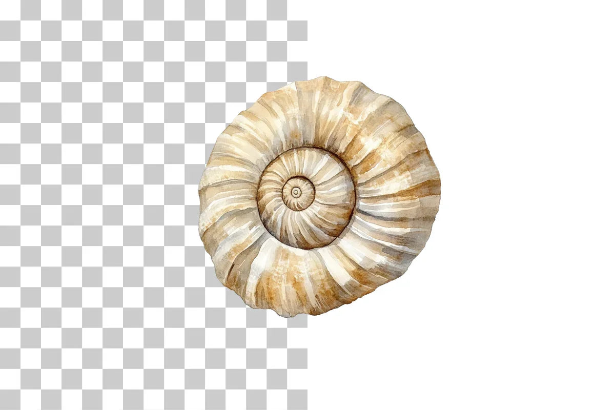 Shell Fossil Illustration Clipart Bundle - CraftNest - Digital Crafting and Art