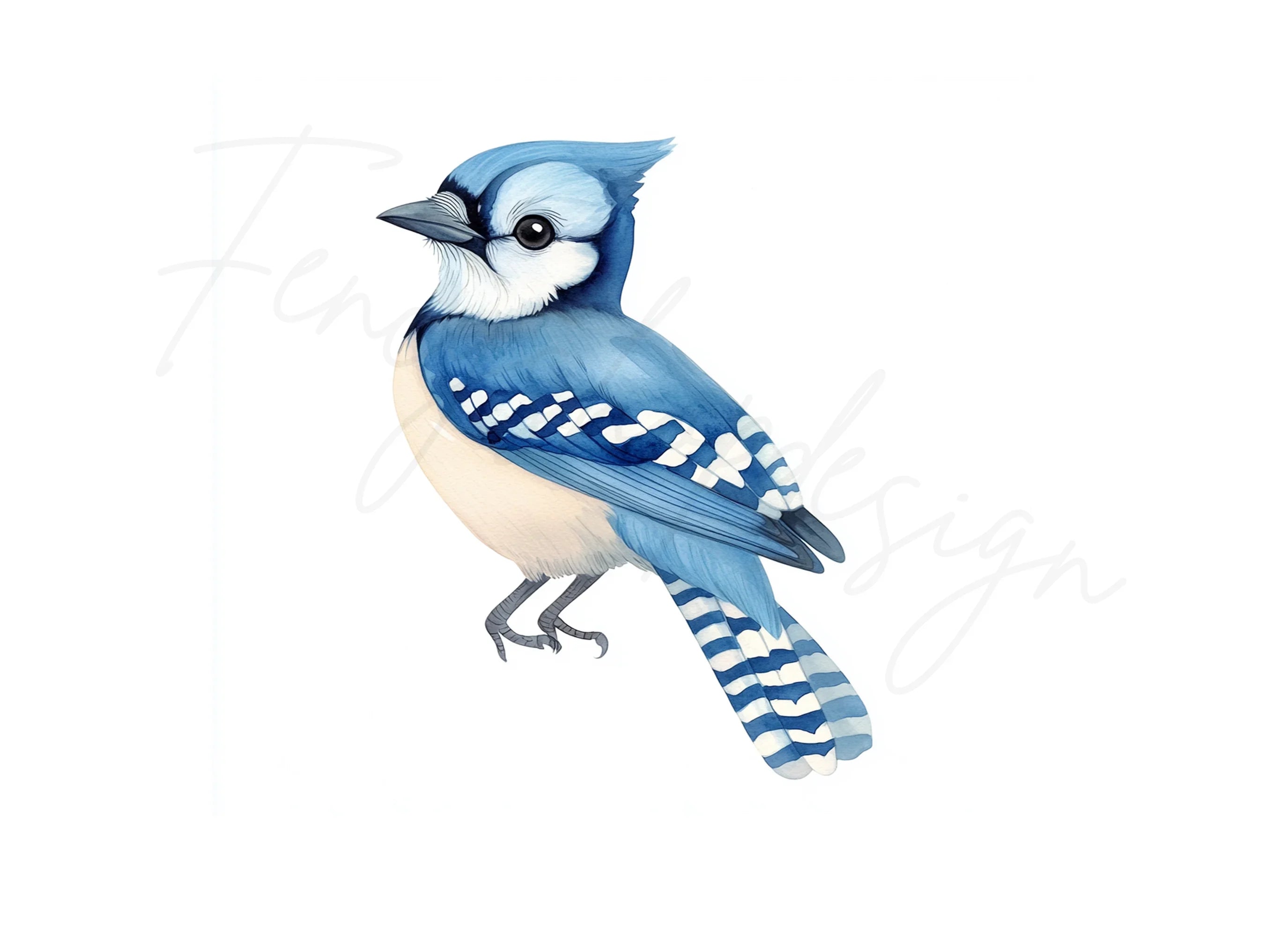 Blue Jay Bird Clipart Bundle