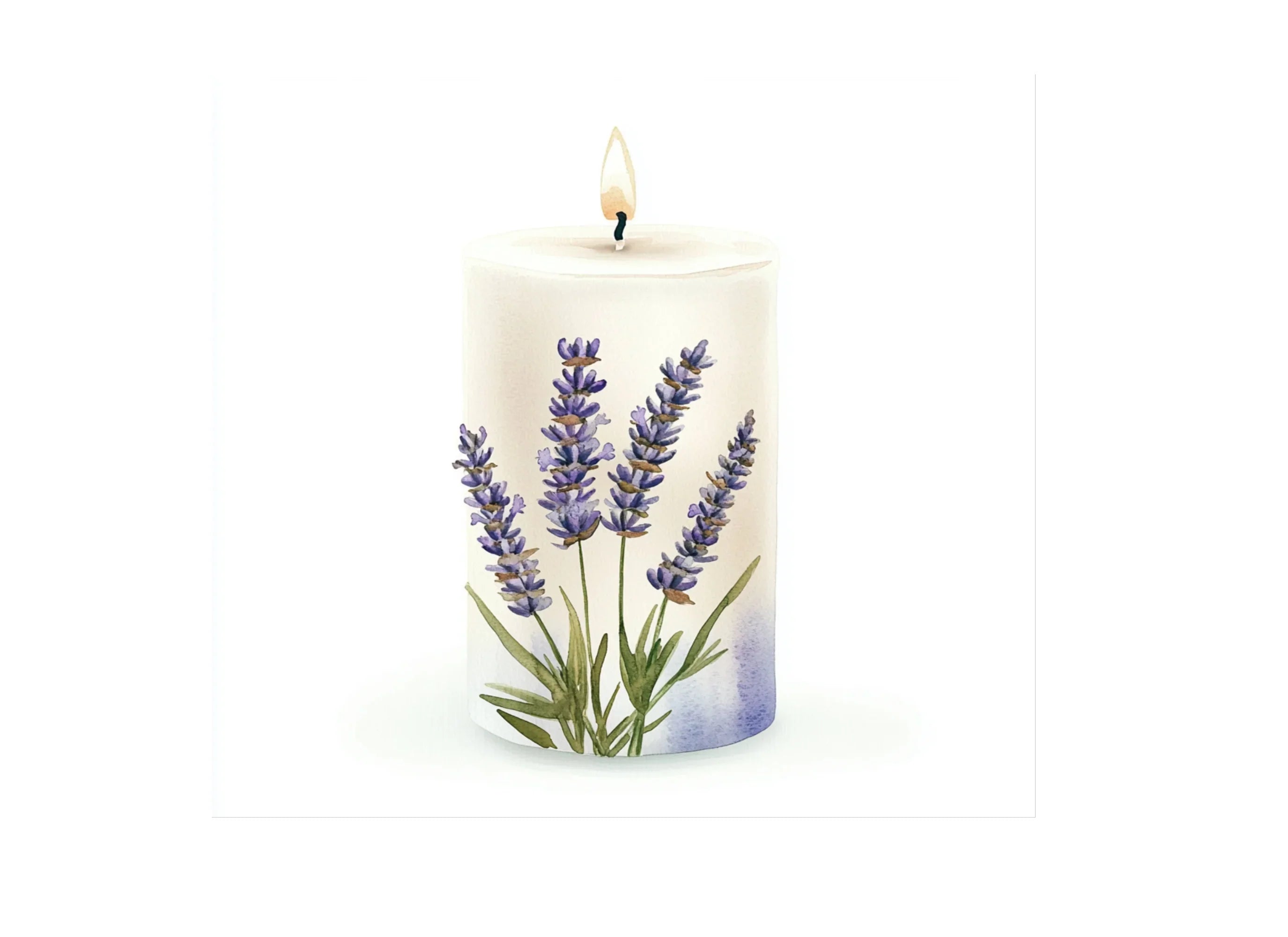 Elegant Lavender Scented Candle Clipart Bundle