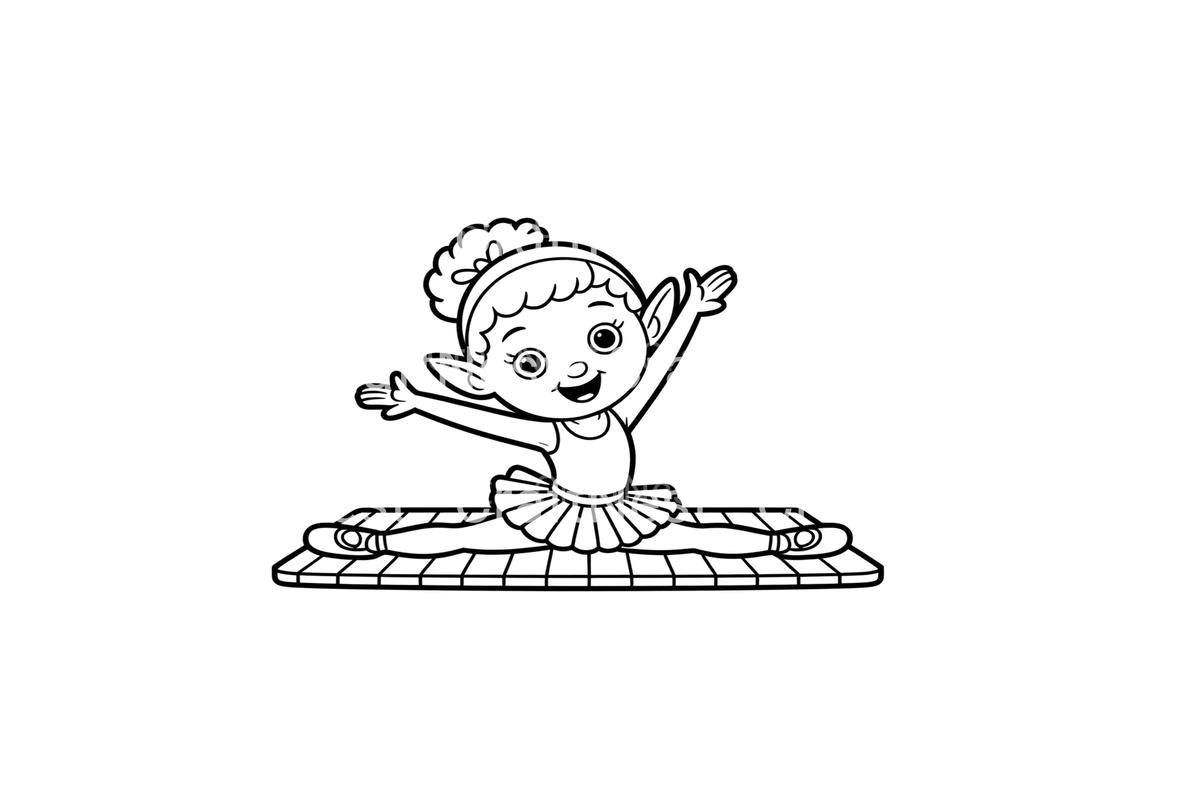 Christmas Elf Ballerina Coloring Books