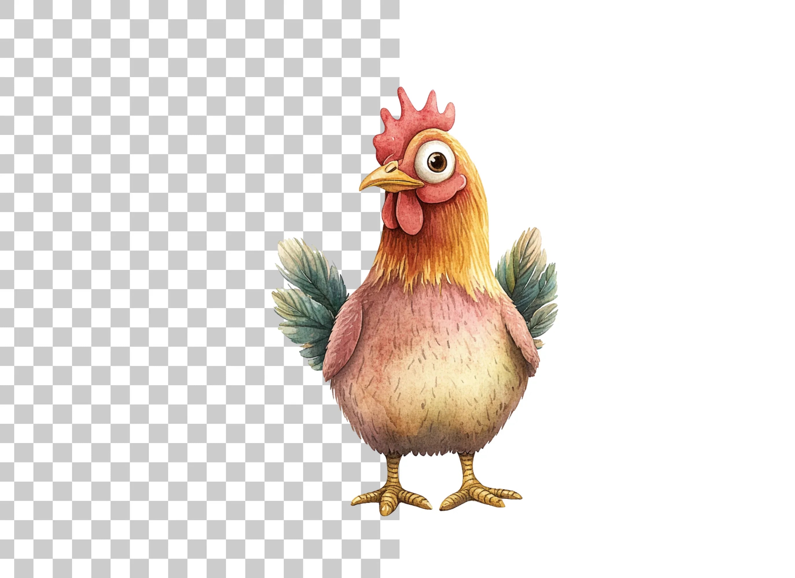 Cute Cartoon Chicken Fun Clipart Bundle
