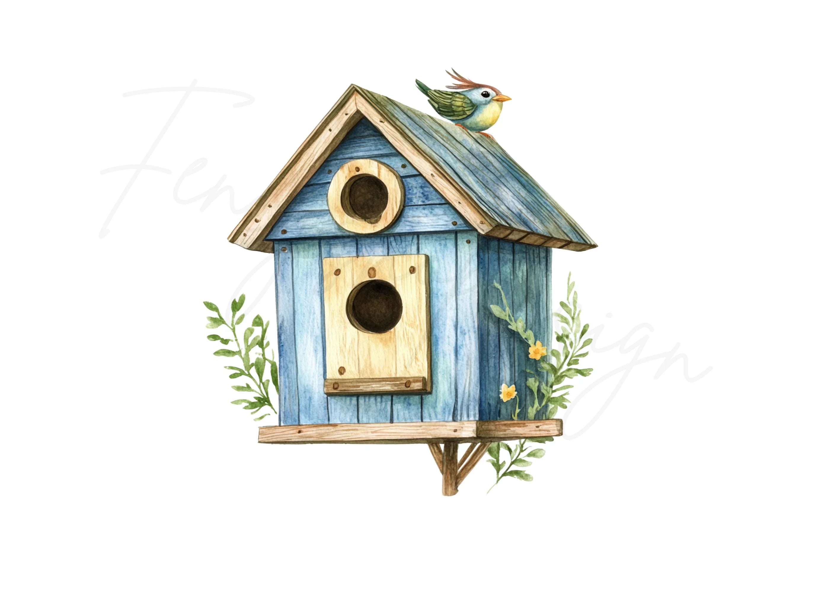 Birdhouses Clipart Bundle