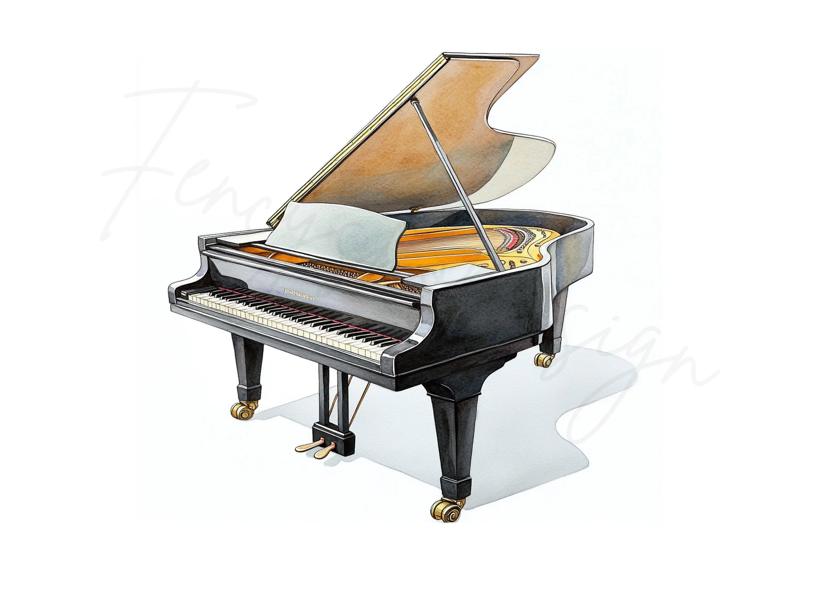 Grand Piano Clipart Bundle