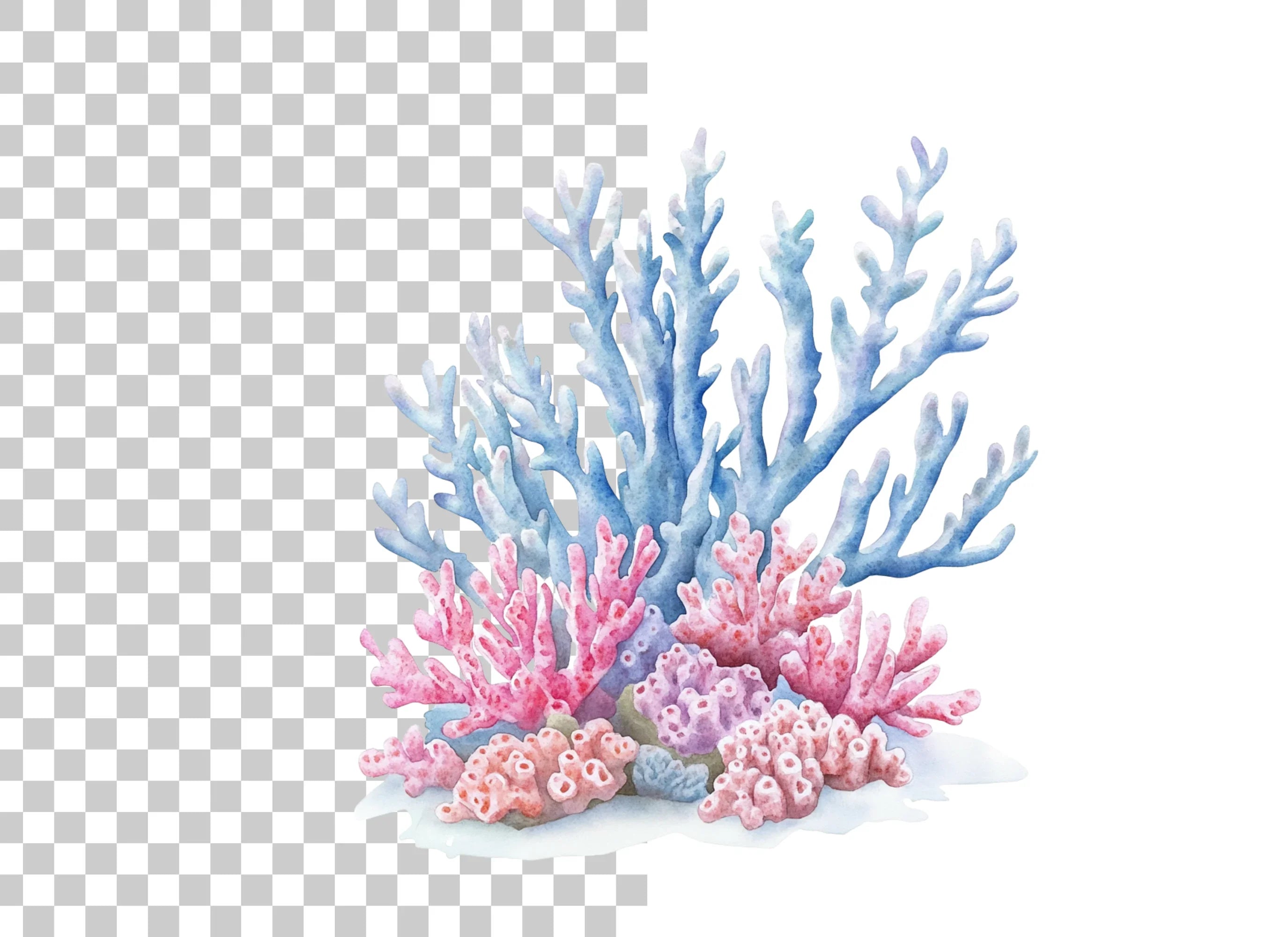 Vibrant Coral Reef Clipart Bundle