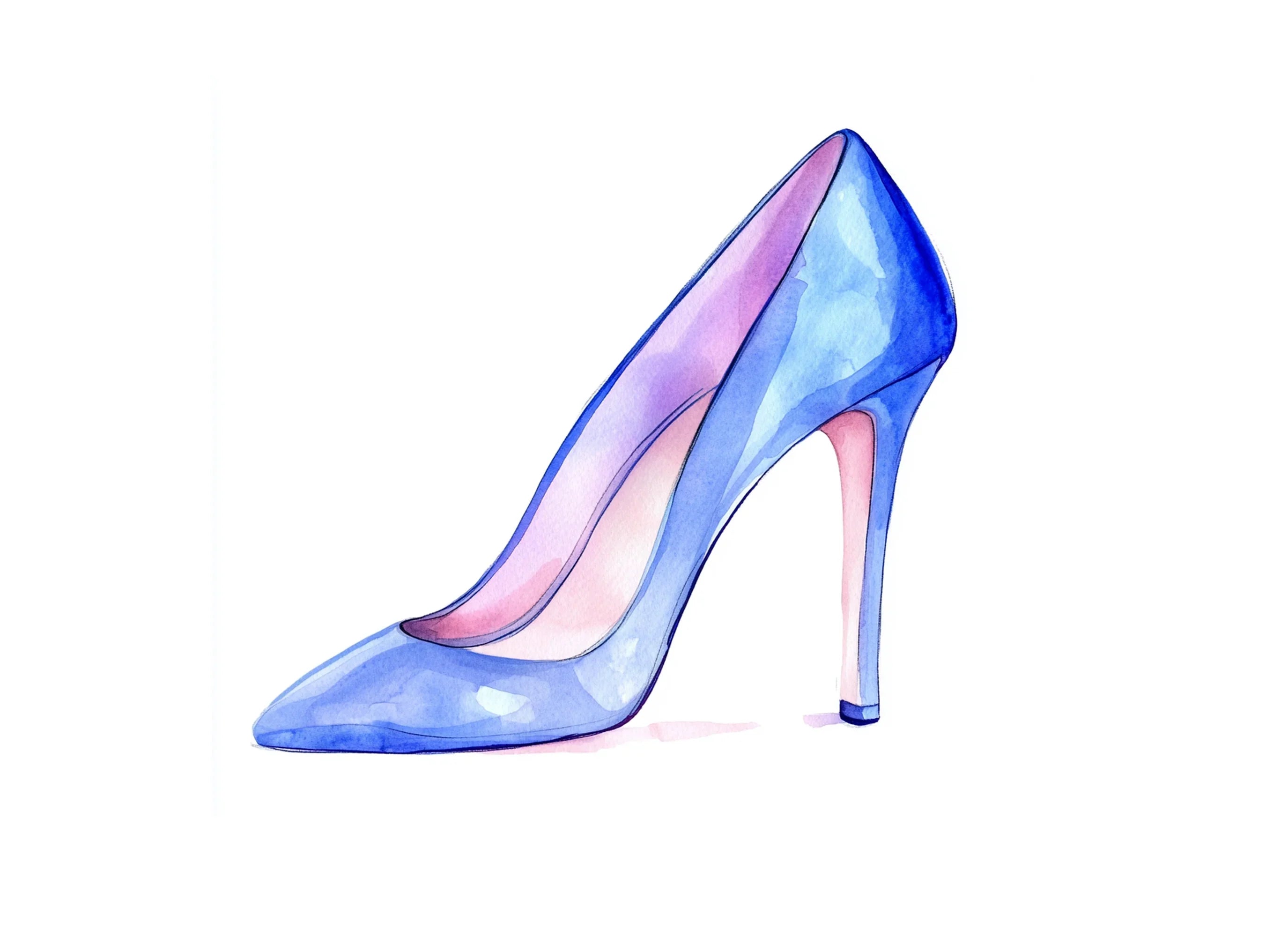 Blue Purple High Heels Clipart Bundle