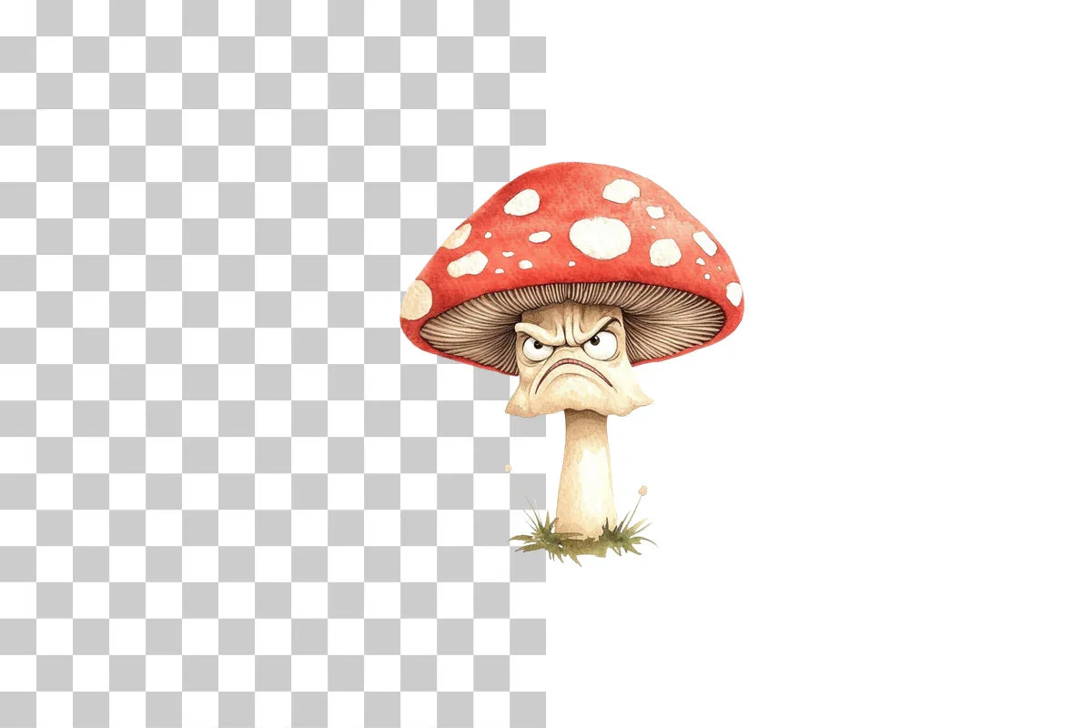 Grumpy Mushroom Toadstool Clipart Bundle - CraftNest - Digital Crafting and Art