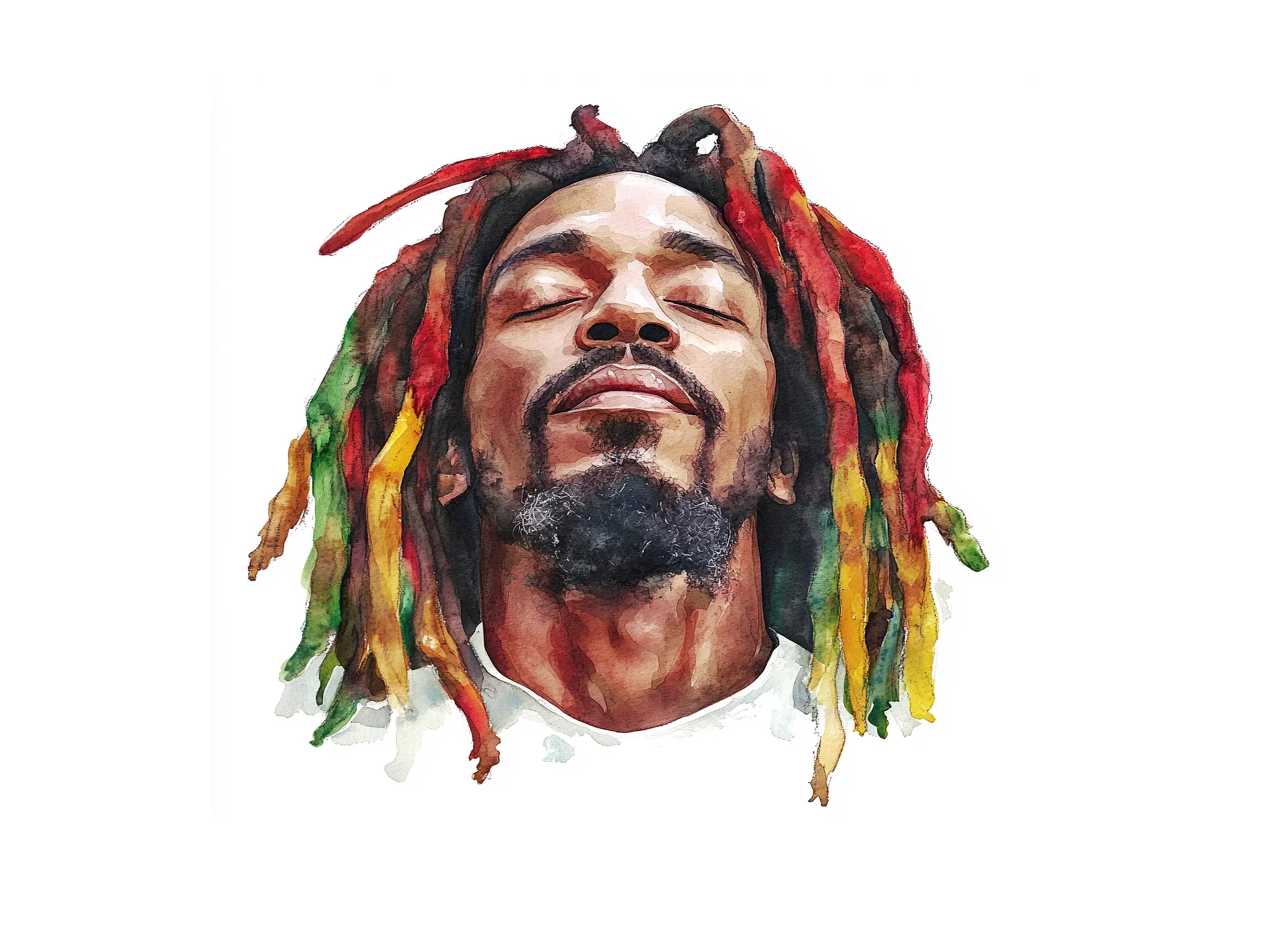 Rasta Man Portrait Clipart Bundle