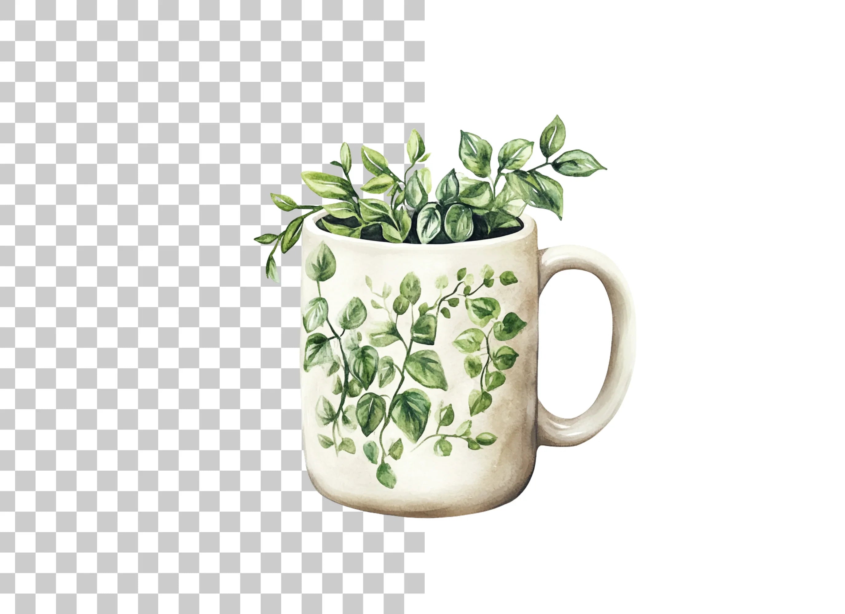 Green Vine Plant Clipart Bundle