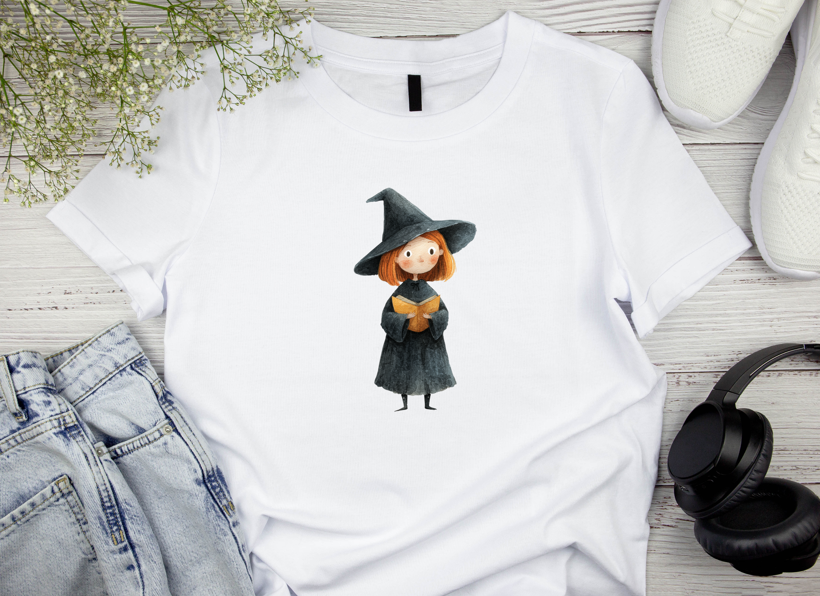 Witch Reading Book Clipart Bundle