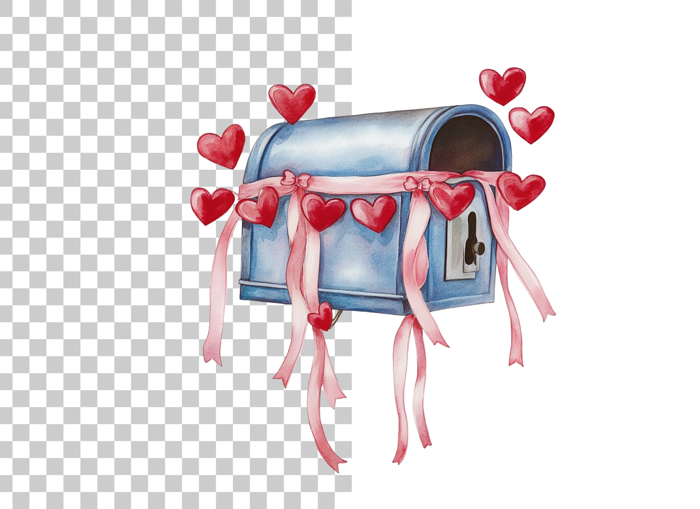 Valentine Mailbox Clipart Bundle